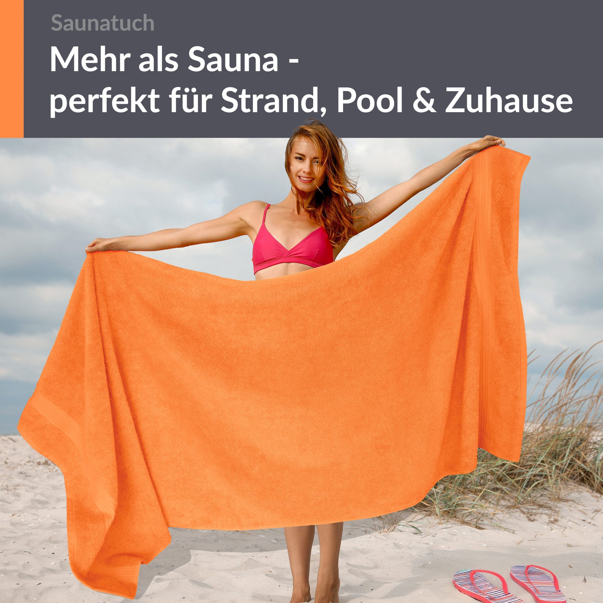 Lashuma Saunatuch XXL Handtuch, Frottee (1-St), Badetuch Damen & Badehandtuch Herren 100x200 cm - Saunahandtuch 80x220 – Bild 3 von 5