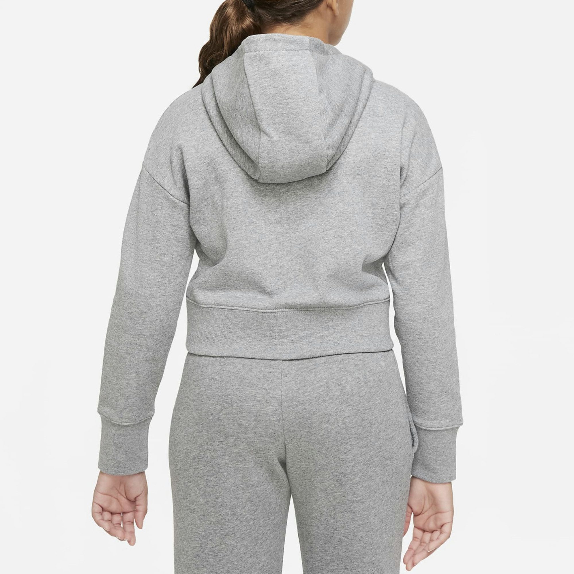 Nike Kapuzensweatshirt Nike Sports Wear Club French Terry Crop Hoodie grau/ günstig online kaufen