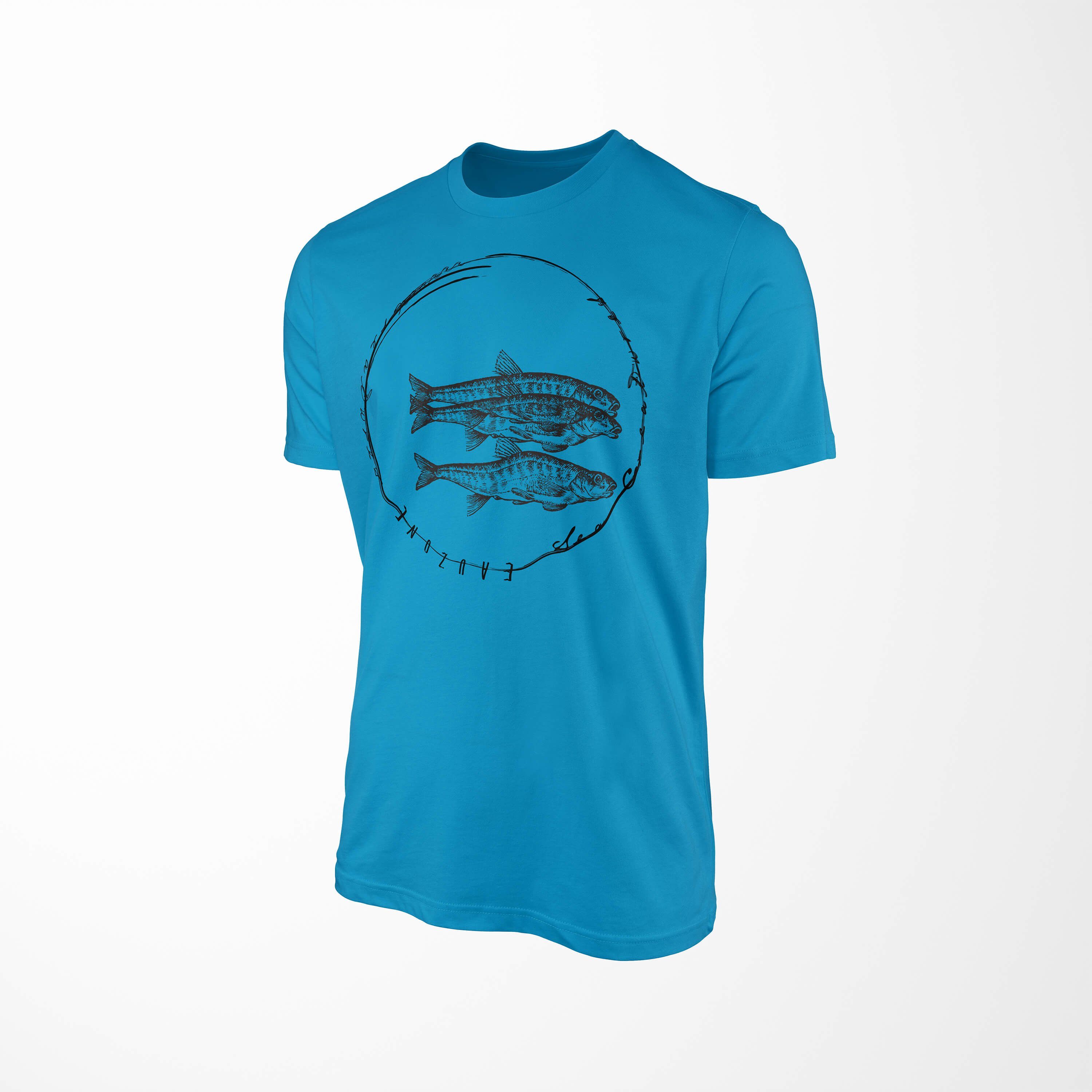 feine Sea Serie: T-Shirt Fische T-Shirt 059 Schnitt / Art Sea Sinus Atoll Struktur Tiefsee - sportlicher und Creatures,