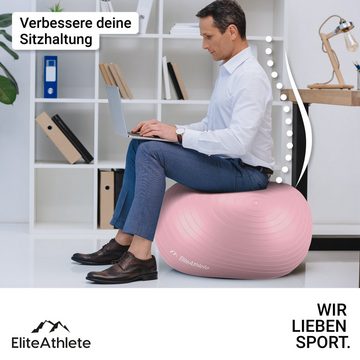 EliteAthlete Gymnastikball Gymnastikball Sitzball Büro ergonomisch - Fitness Yoga Schwangerschaft