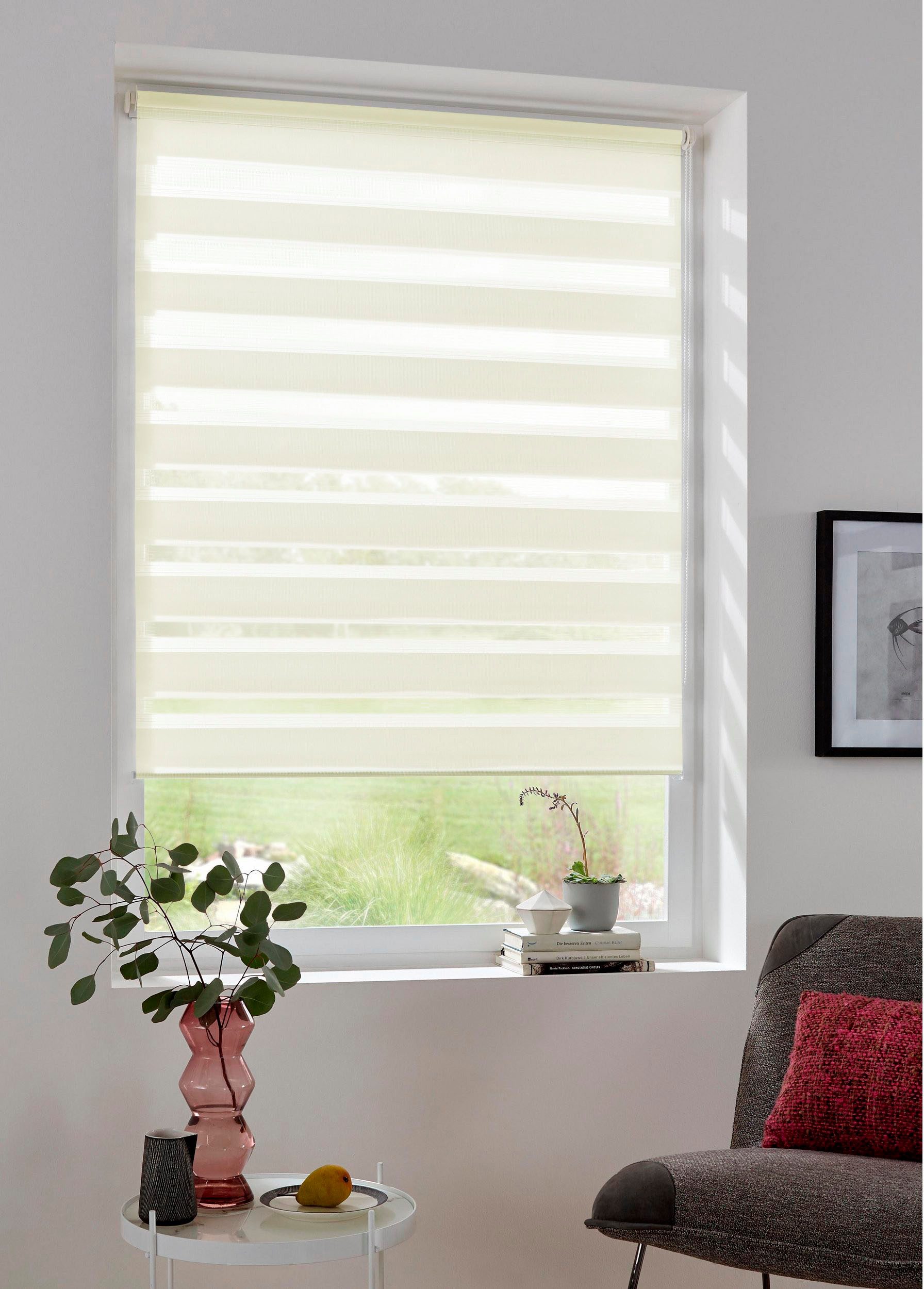 Doppelrollo MARANO, OTTO home, Lichtschutz, ohne Bohren, freihängend, Klemmfix, Rollo, Fixmaß, Bestseller mit Klemmträgern, für Fenster & Tür