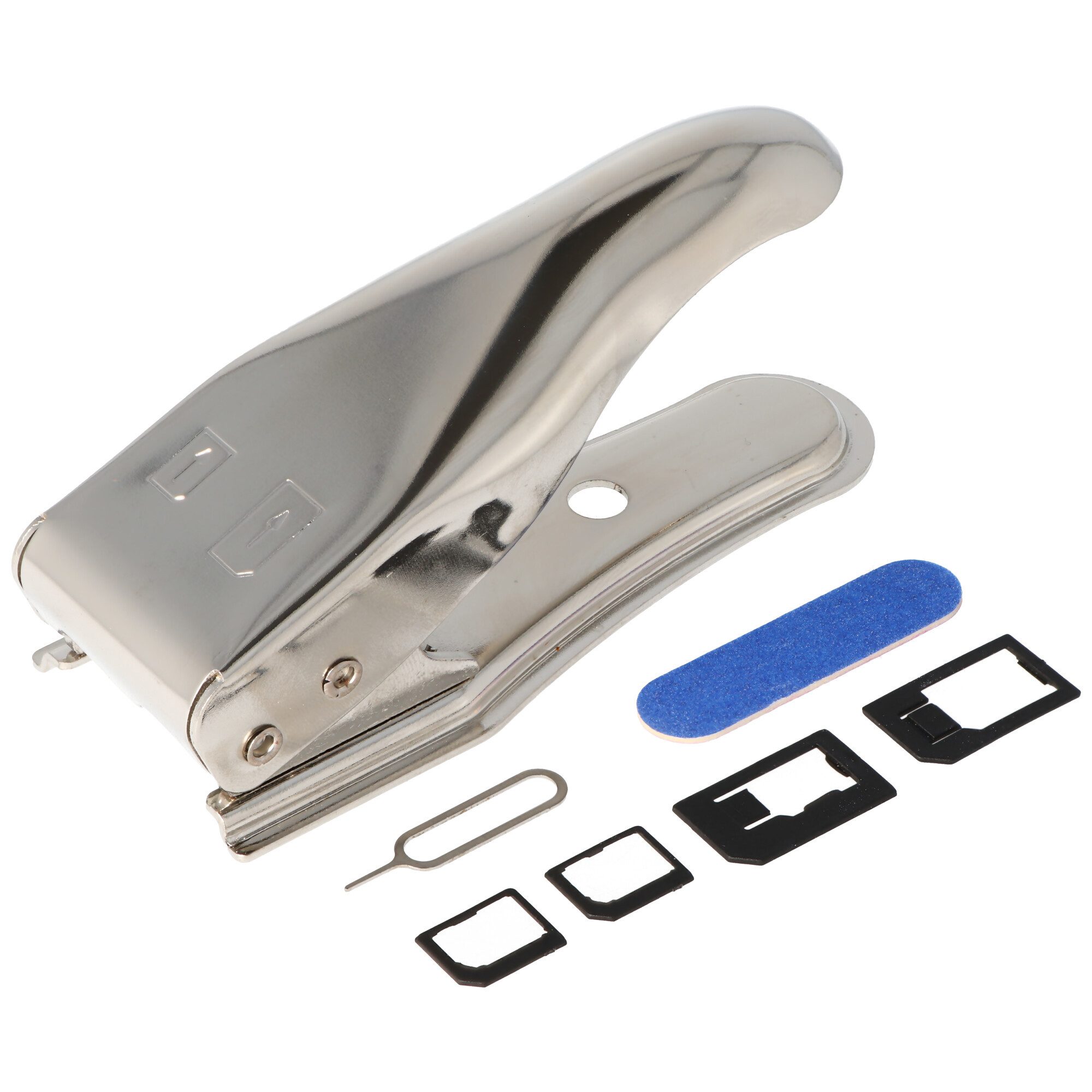 AccuCell Stanzer für SIM-Karten auf Micro-SIM, Nano-SIM inkl. Adapter Smartphone-Adapter