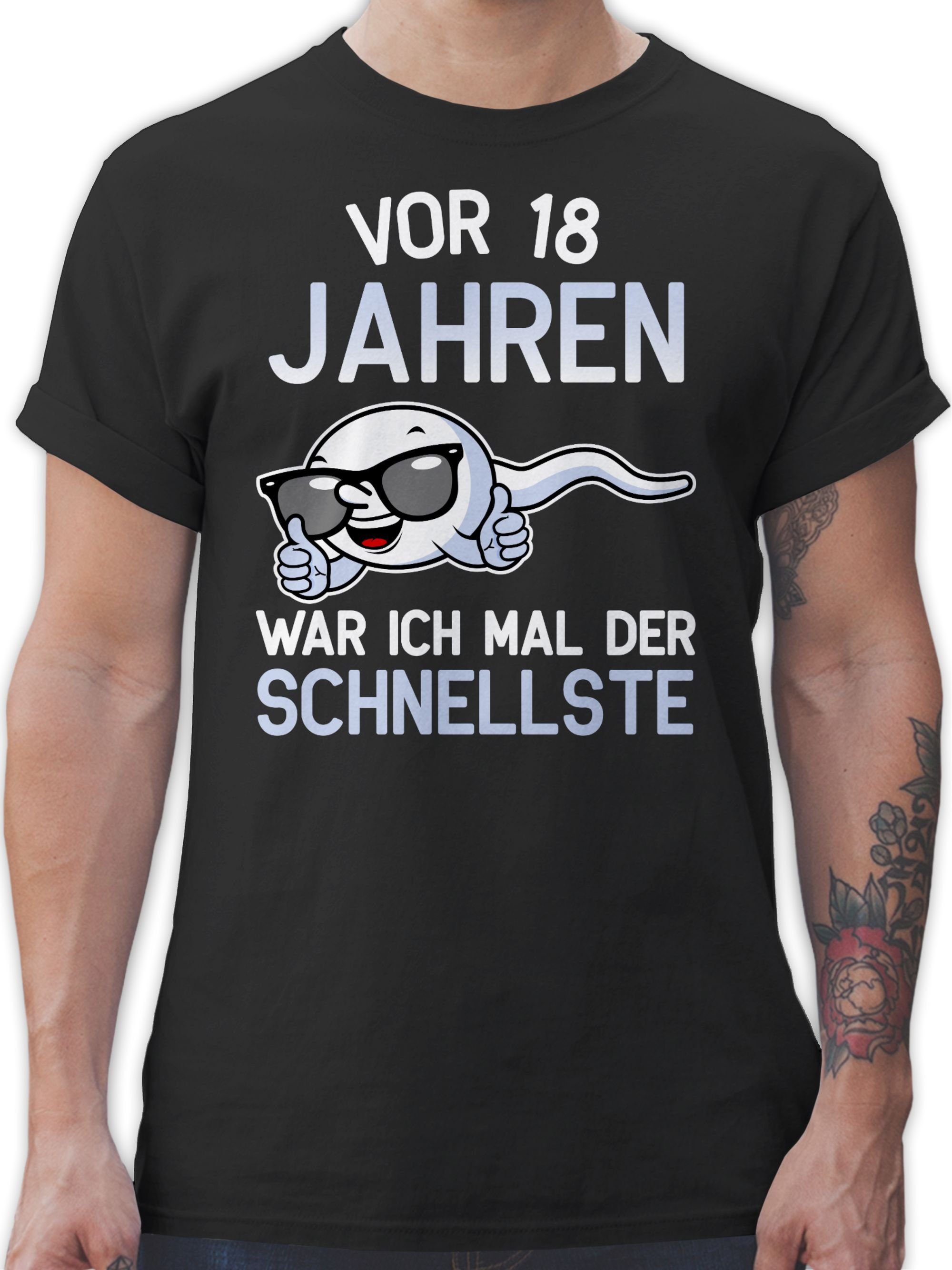 Vor Schnellste 18 der Geburtstag Shirtracer T-Shirt mal Jahren ich 03 war Schwarz 18.