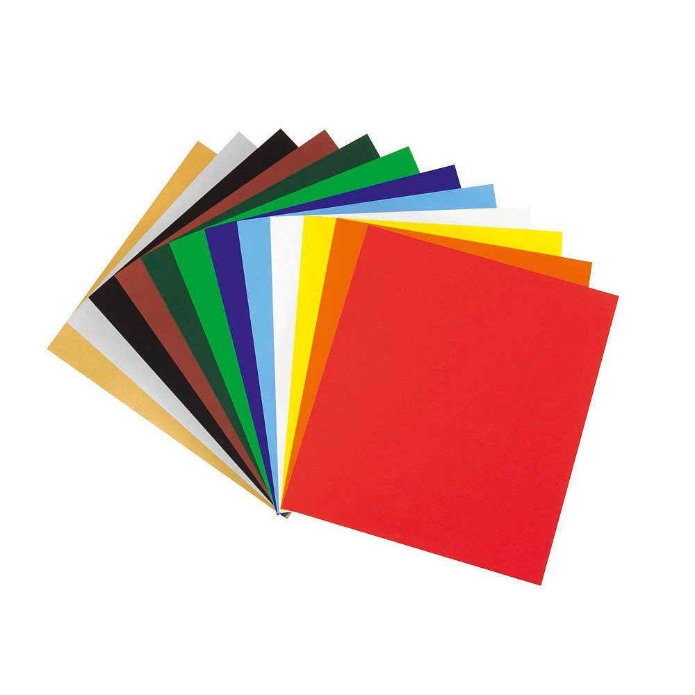 Folia Druckerpapier folia Buntpapier gummiert farbsortiert 80 g/qm 12 Blatt