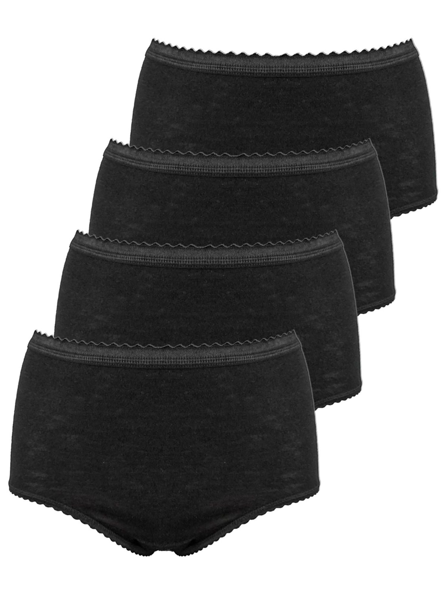 Sangora Thermounterhose 4er Sparpack Damen Taillenslip Wolle (Spar-Set, 4-St)