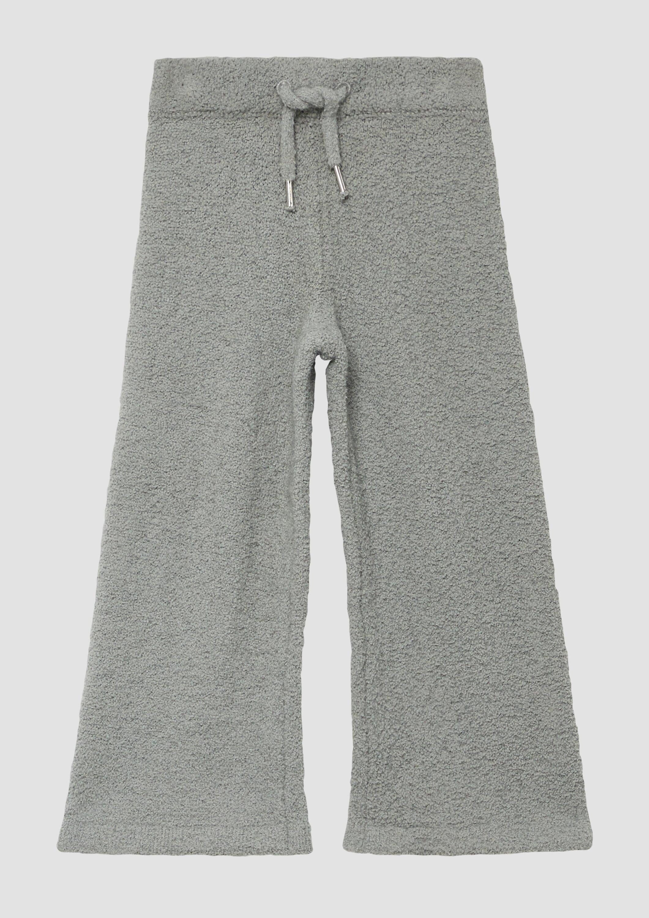 s.Oliver Jogginghose Leggings Kuschelige Strickhose in Bouclé-Optik mit weitem Bein