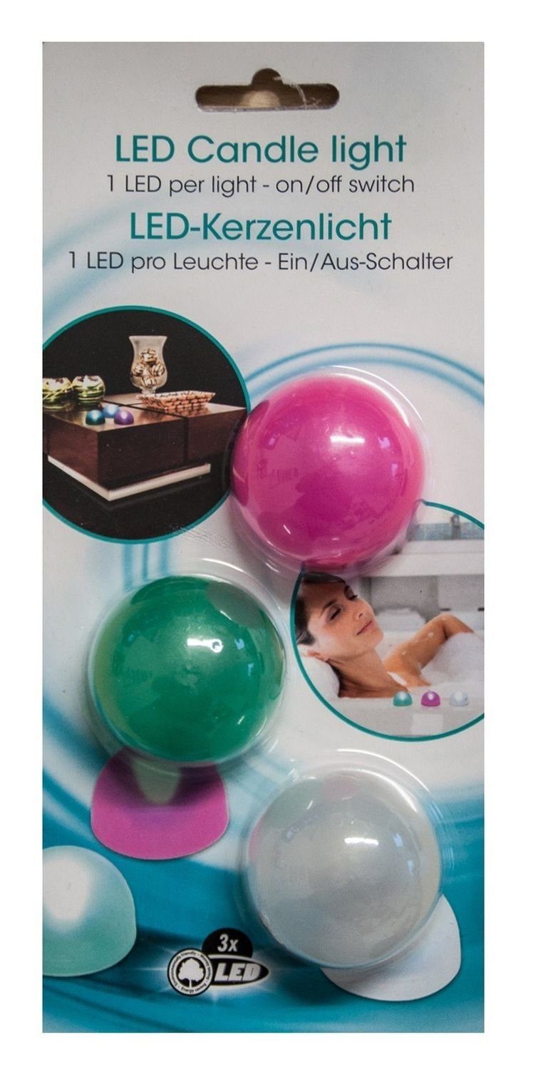 BURI LED Nachtlicht 12x LED Leuchtkugeln Nachtlicht Dekolicht Partylicht Halbkugel Deko