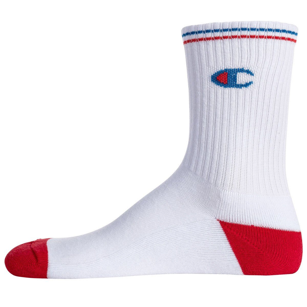 Weiß Champion Socken, Kurzsocken Paar - Unisex Logo Socken, 3 Crew