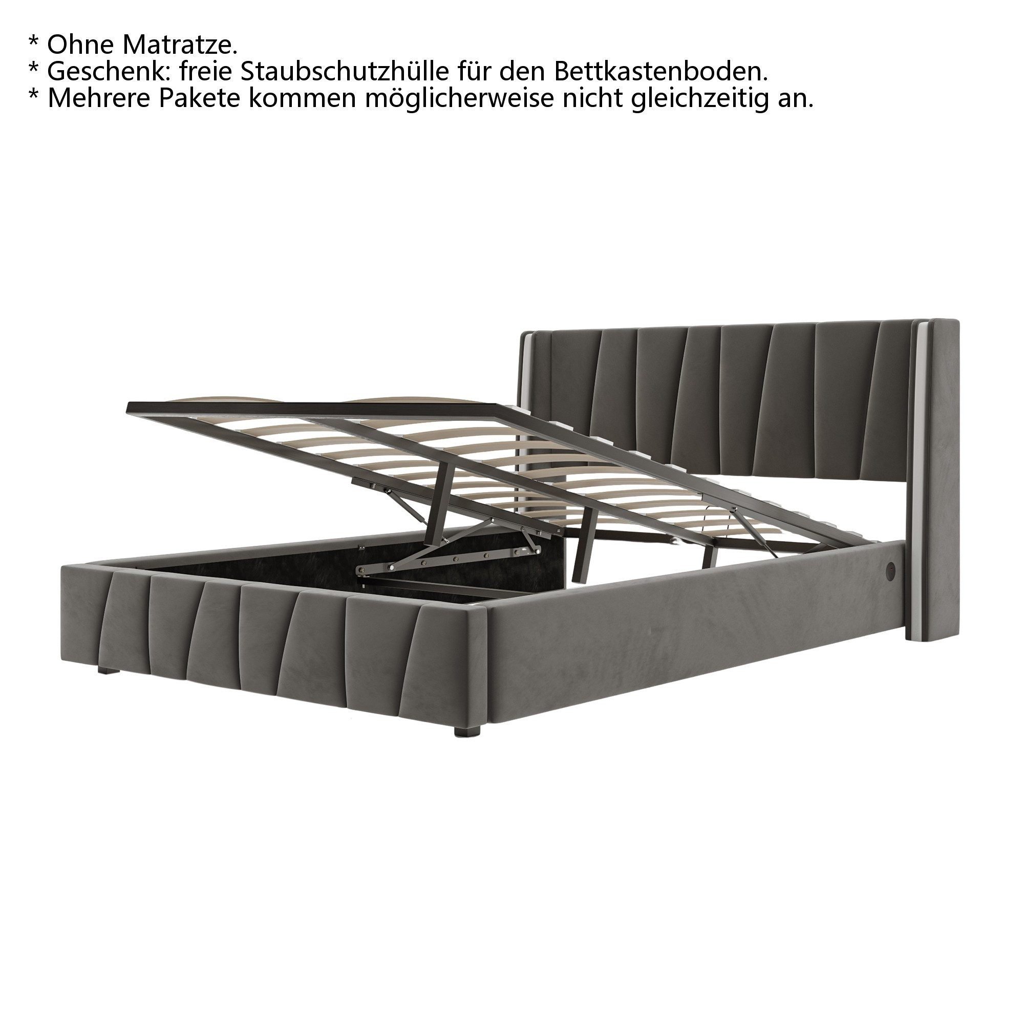 LVHOM Boxbett 140x200cm/160x200cm Trapez-Muster, Einzigartigen Design Bettg günstig online kaufen