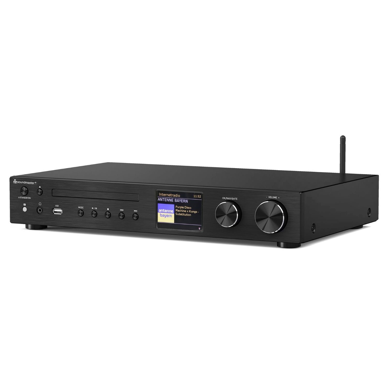 Soundmaster ICD4350SW Netzwerkplayer Audio System Internetradio DAB+ CD USB TV Netzwerkplayer (Internet, DAB+, UKW, 100 W, Ausgang aktiver Subwoofer, optischer TV Audio-Eingang, LAN Anschluss)