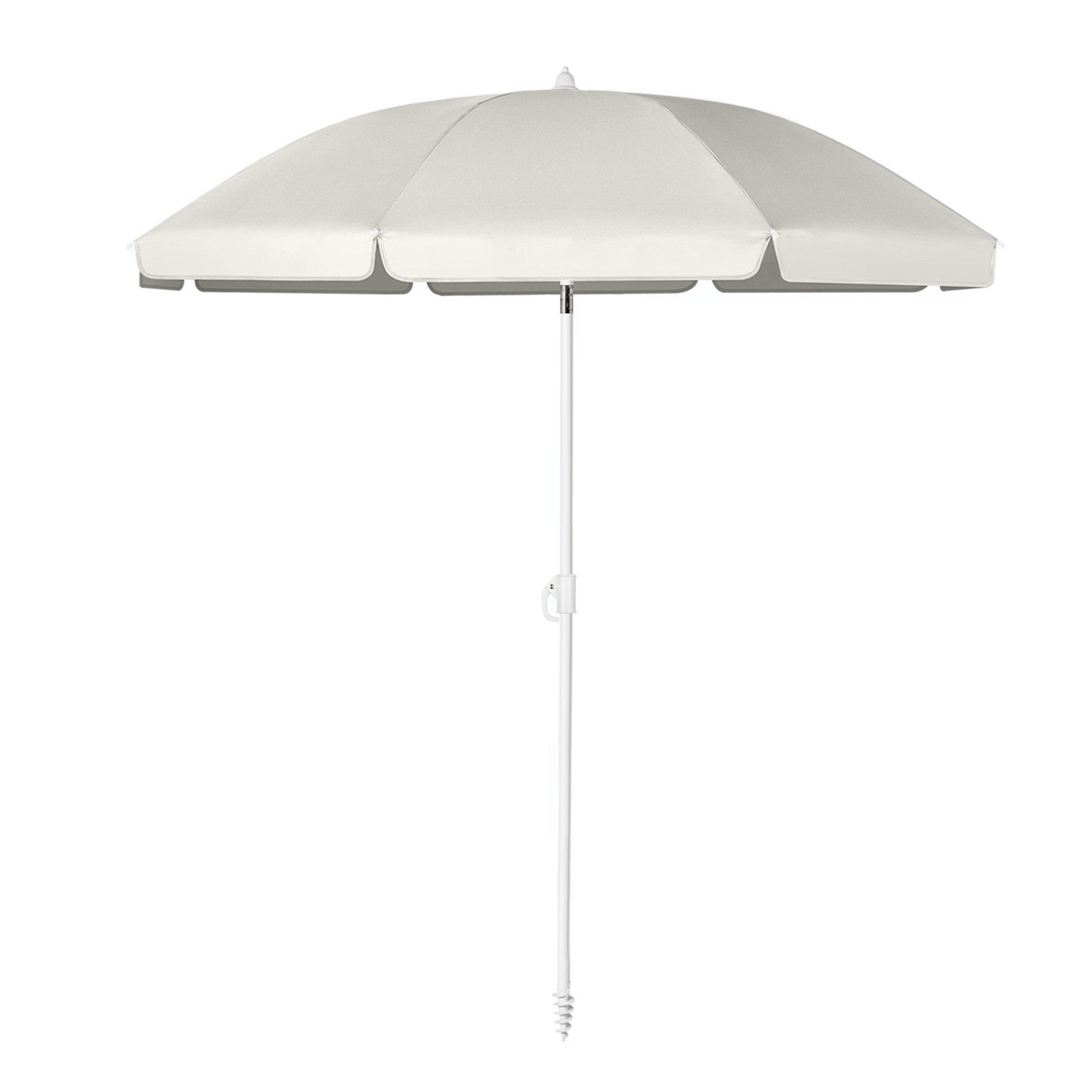 SUNULA Sonnenschirm 160 cm Balkonschirm Strandschirm knickbar mit Bodenhülse & Schutzhülle, Höhenverstellbar und Neigbar, UV-Schutz 50+