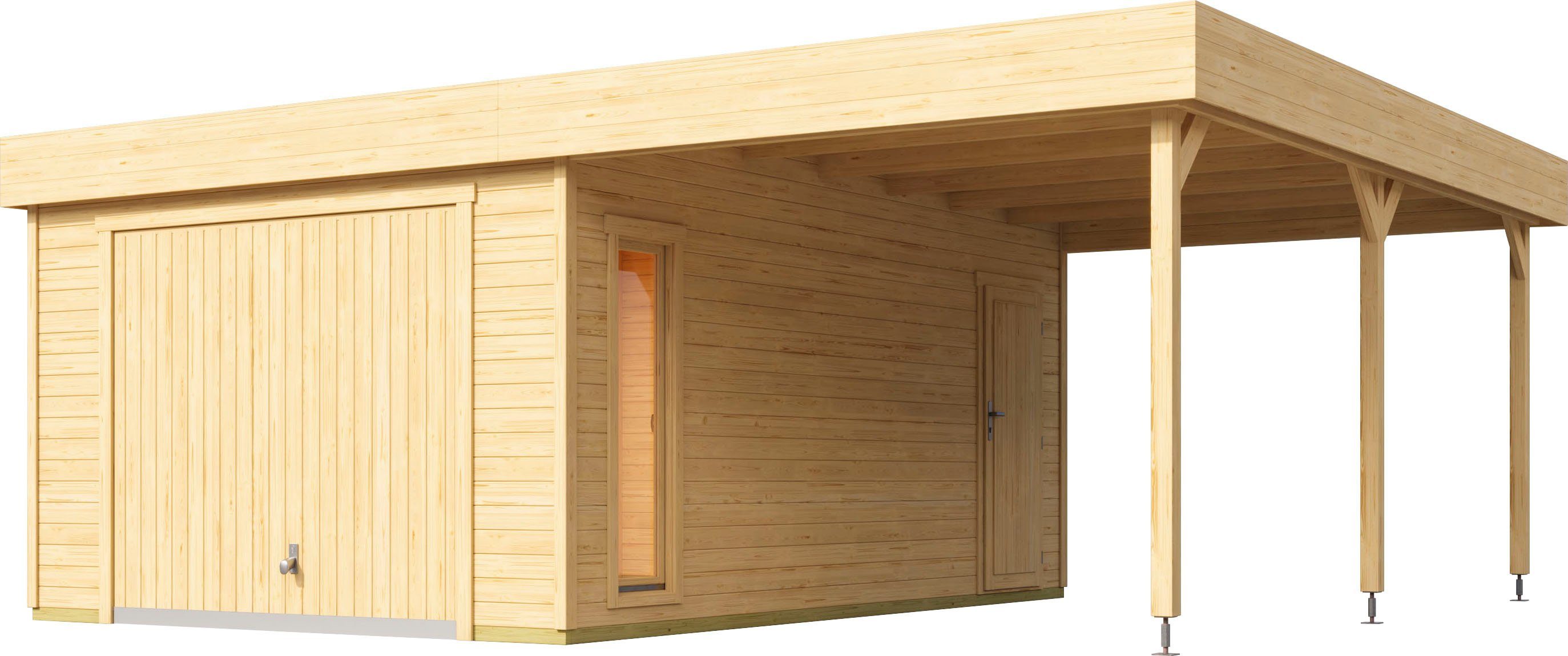 LASITA MAJA Garage Bahamas (Set, Mit zusätzliche Eingang), Garage + Schwingtor