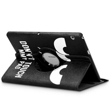 kwmobile Tablet-Hülle Hülle für Huawei MediaPad T3 10, 360° Tablet Schutzhülle Cover Case - Don't touch my Pad Design