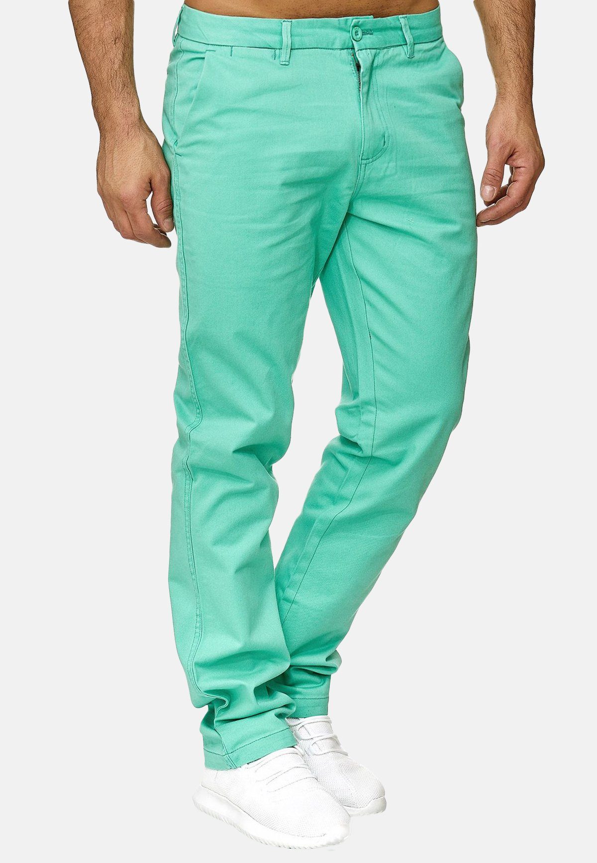 Chino Hose 688 Dunkelgrün Chinohose Jeans Stoff Design (1-tlg) Egomaxx in Hose