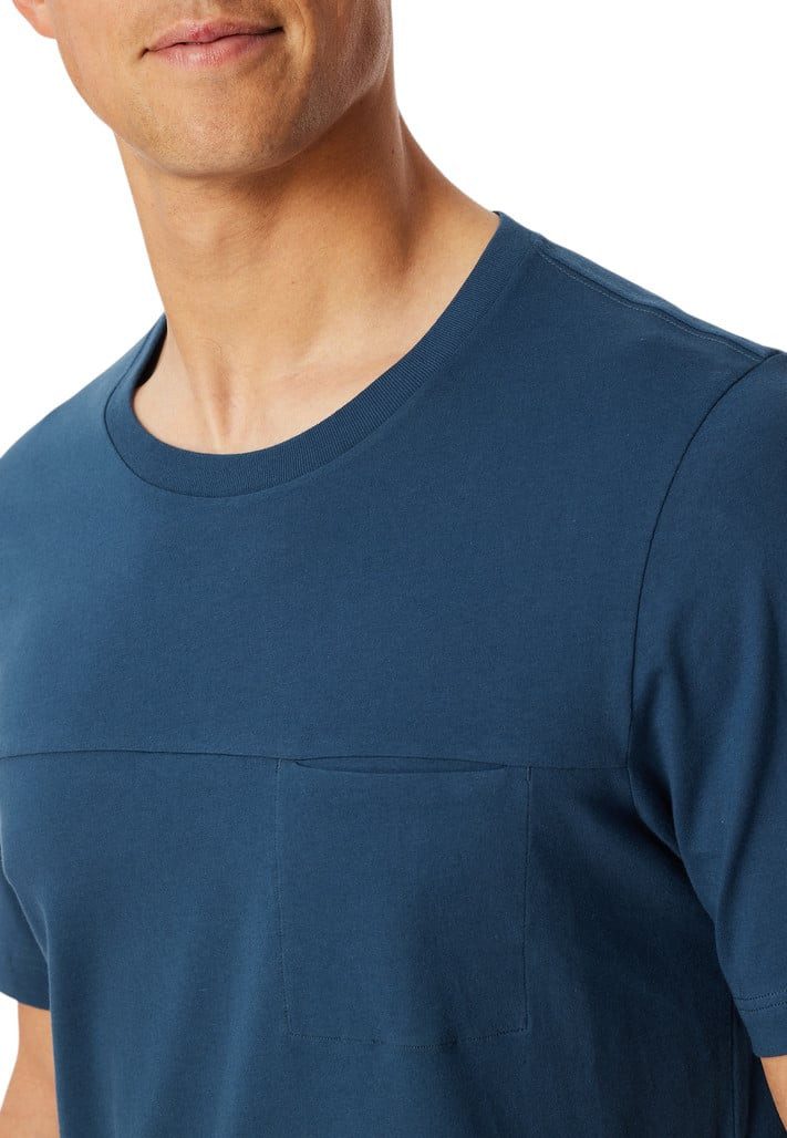 Schiesser T-Shirt Freizeit Mix+Relax (100% Baumwolle) indigoblau Herren