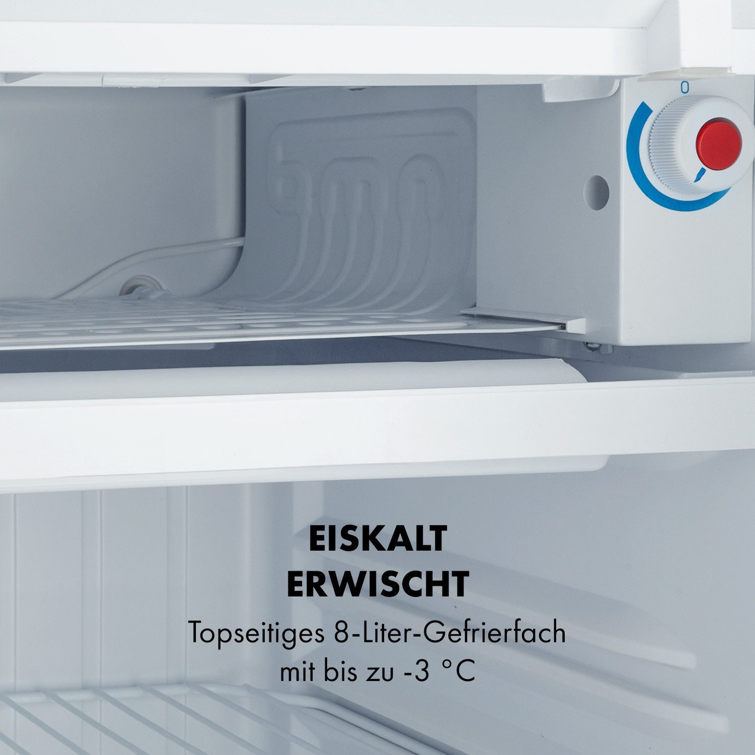 Klarstein Kühl-/Gefrierkombination Yummy, 85 cm hoch, 44 cm breit, Kühlschrank mit Gefrierfach Kühl Gefrierkombination freistehend