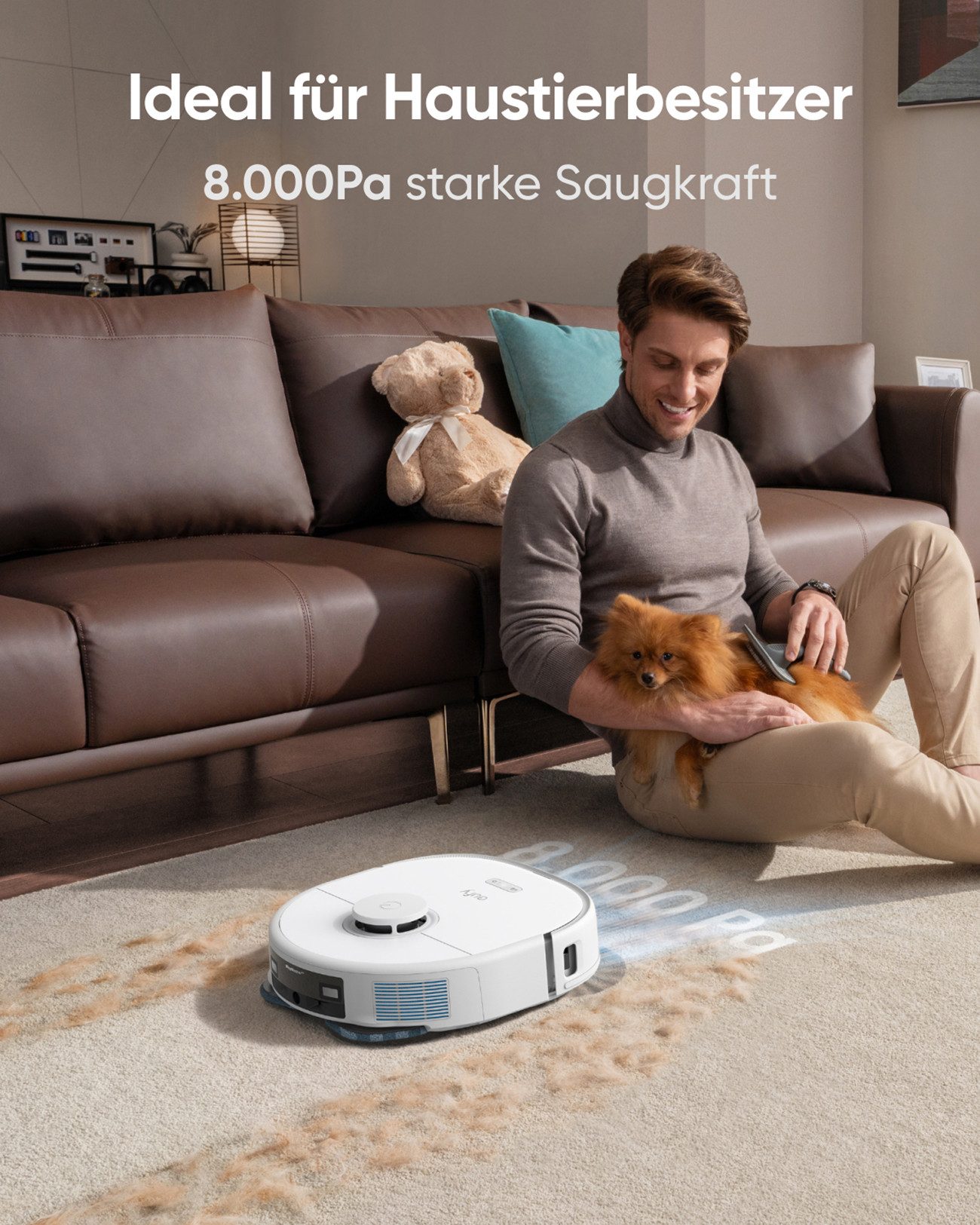 eufy Saugroboter X10 Pro Omni, ohne Beutel, App-Steuerbar, Hindernissensor, Rückkehr zur Station, Wischfunktion