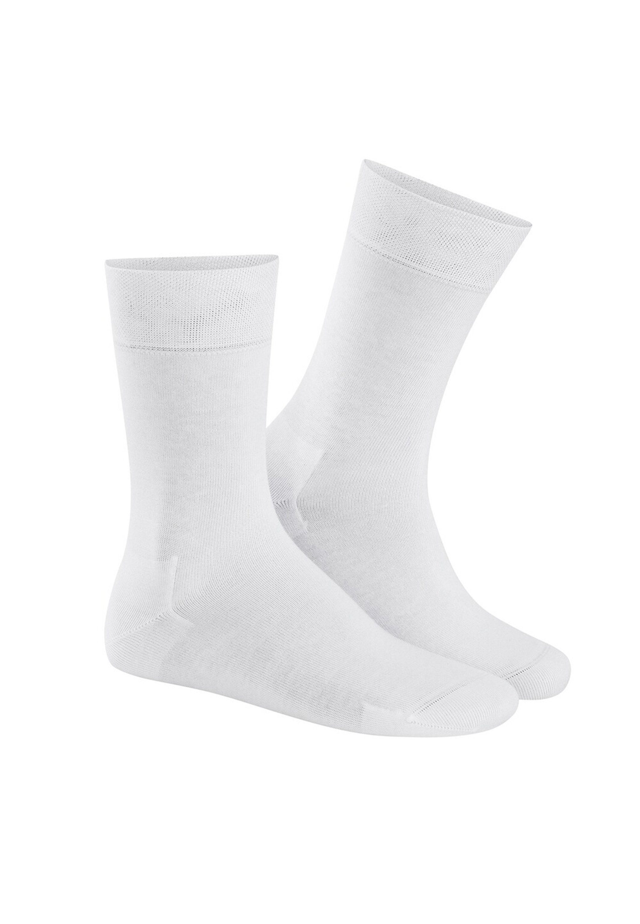 Hudson Langsocken 3er Pack Relax Cotton (Spar-Set, 3-Paar) Herren Socken - Baumwolle - Wärmend - Ohne Gummifäden Weiß