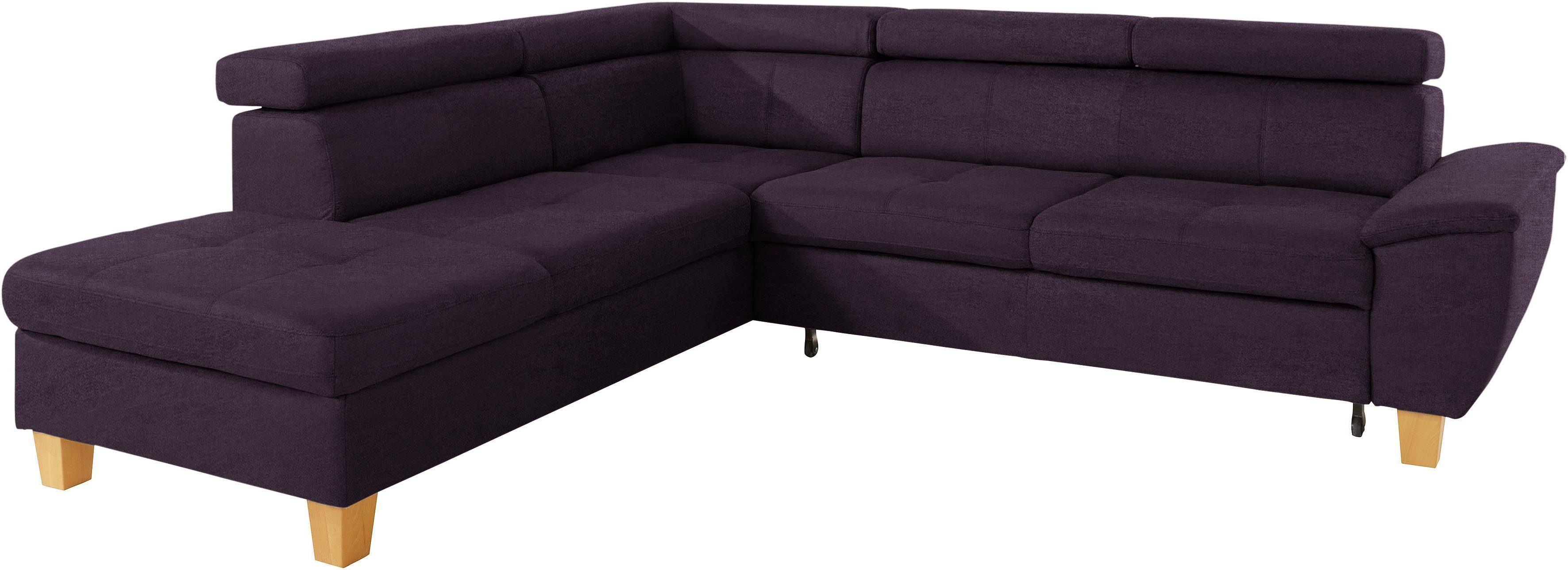 - Kopfteilverstellung, fashion exxpo Bettfunktion Enya, Ecksofa inklusive wahlweise Bettkasten sofa und