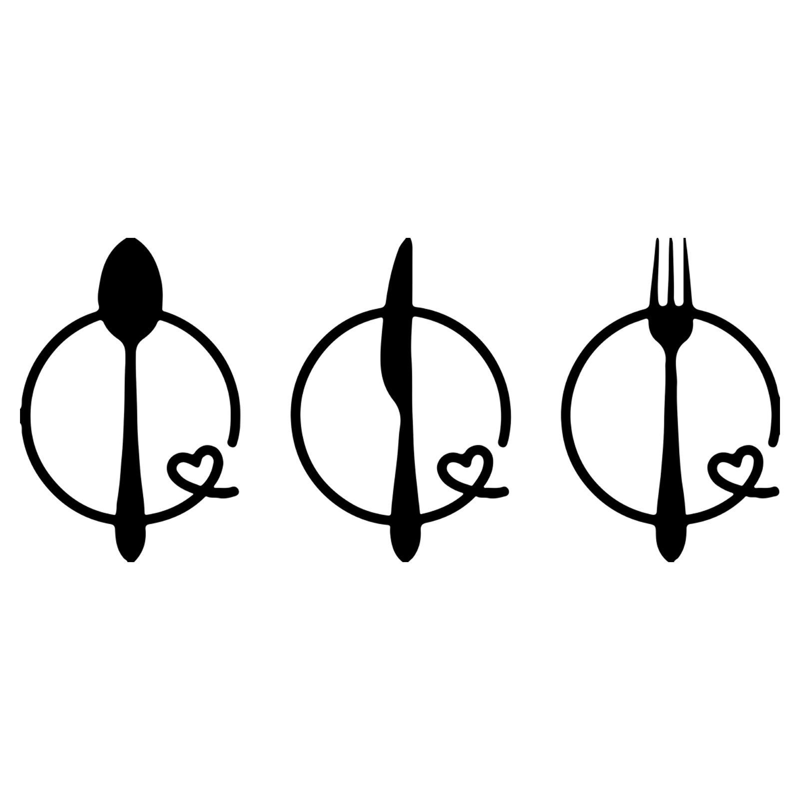 Wanddekoobjekt Geschirr Metall Wanddekorationen, Küche Kunst, minimalistische Kunst