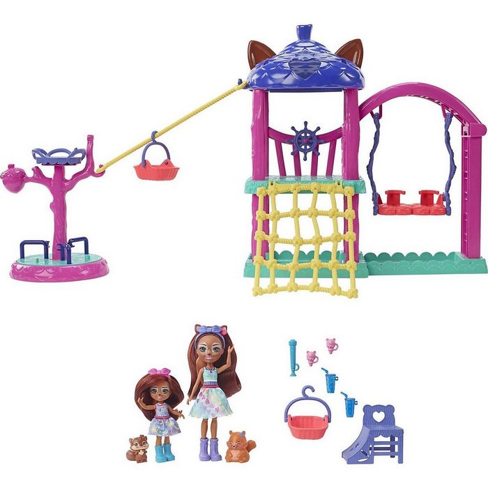 Mattel® Anziehpuppe Enchantimals Spielplatz Set mit 2 Puppen &