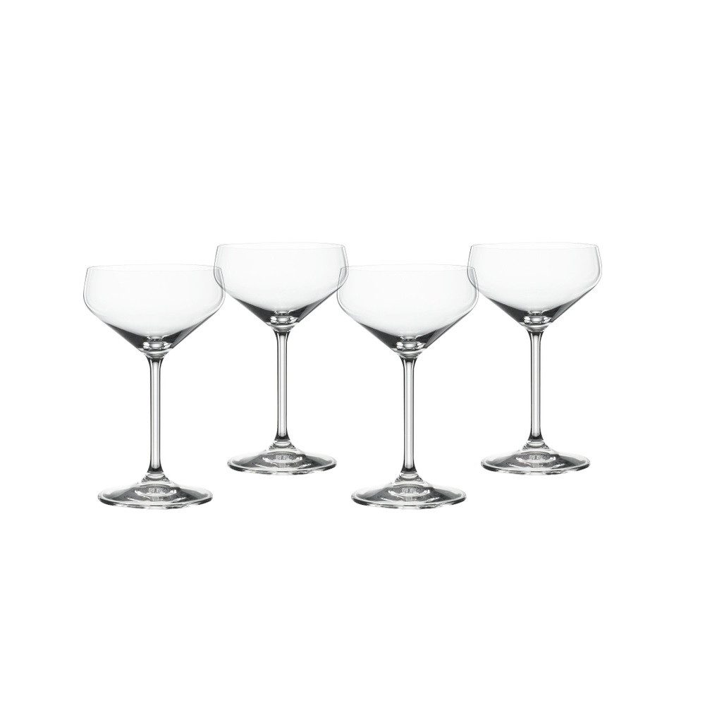 SPIEGELAU Sektglas Spiegelau Style Champagnerschale/Coupette 290 ml 4er Set, Kristallglas