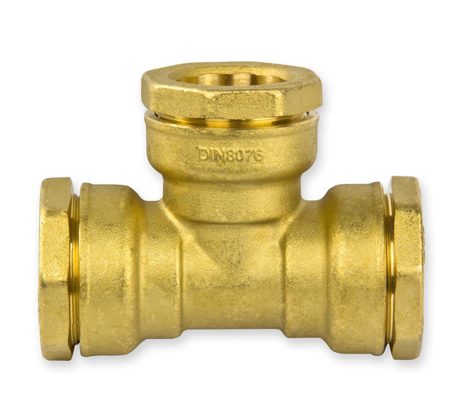 Caleffi Rohr-Reduzierstück Messing T-Stück Verschraubung 63mm Abzweig PE Rohr