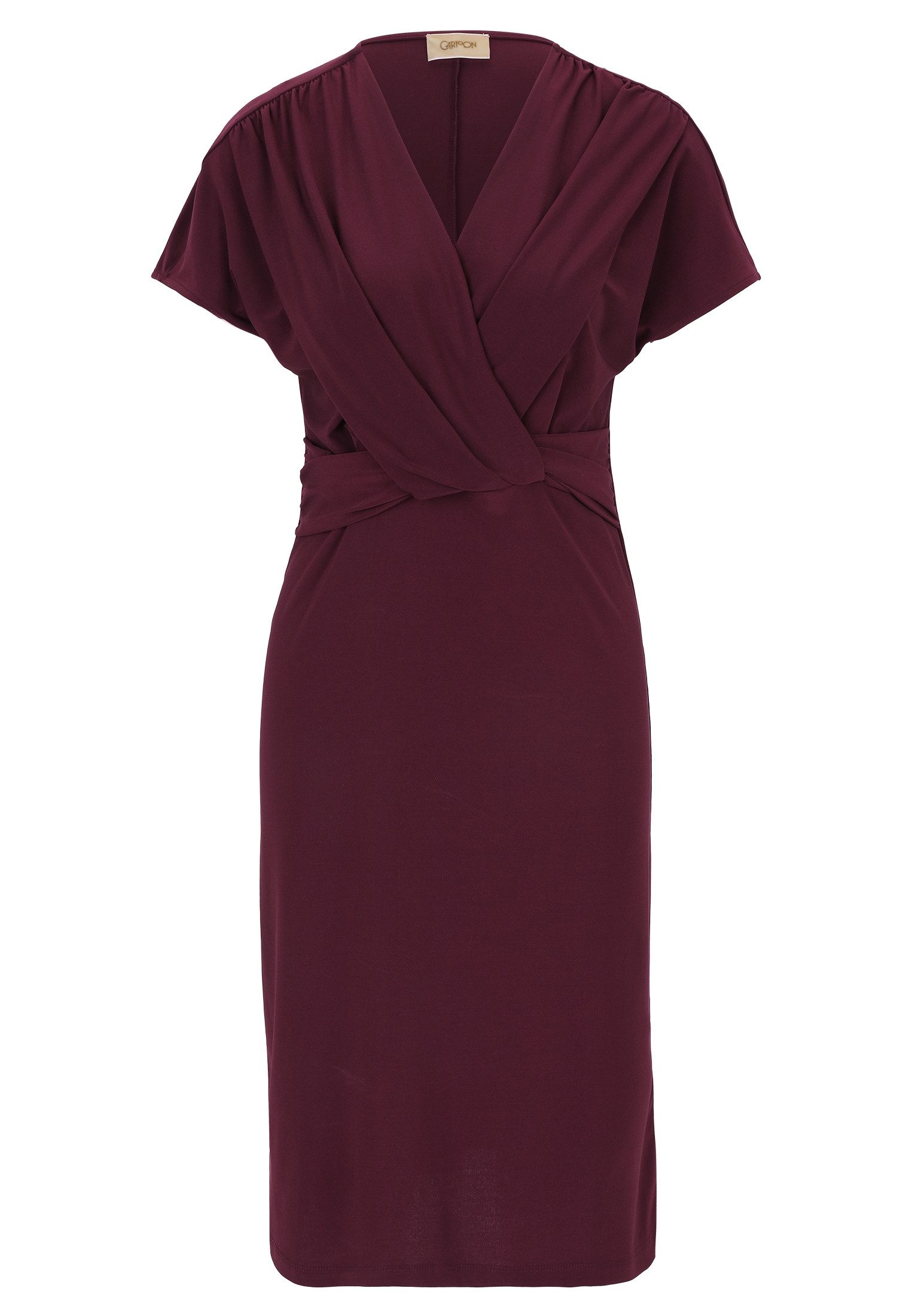 Jerseykleid Damen mit Raffung