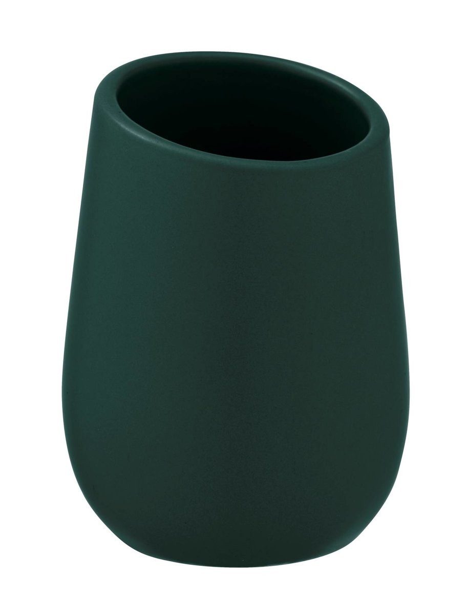 WENKO Zahnputzbecher Keramikbecher für Pinsel BADI, grey, Wenko, (1 St)