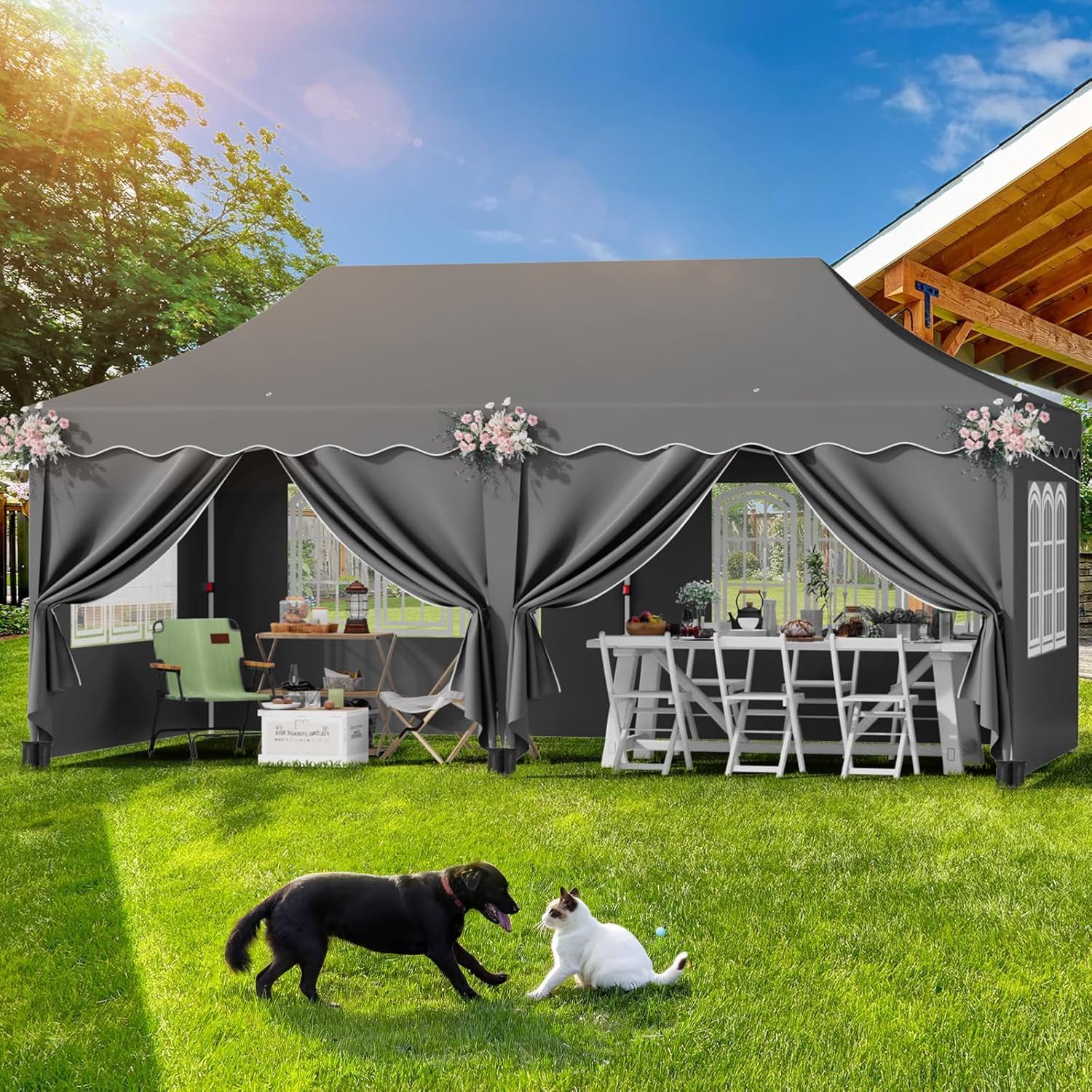 TLGREEN Faltpavillon 3x6 Pavillon Wasserdicht Stabil, günstig online kaufen