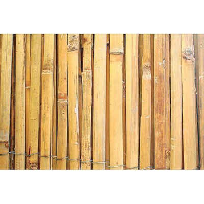 PROREGAL® Gartenzaun Sichtschutzzaun aus gespaltenem Bambus, Gartenzaun, HxL 1,5x5m