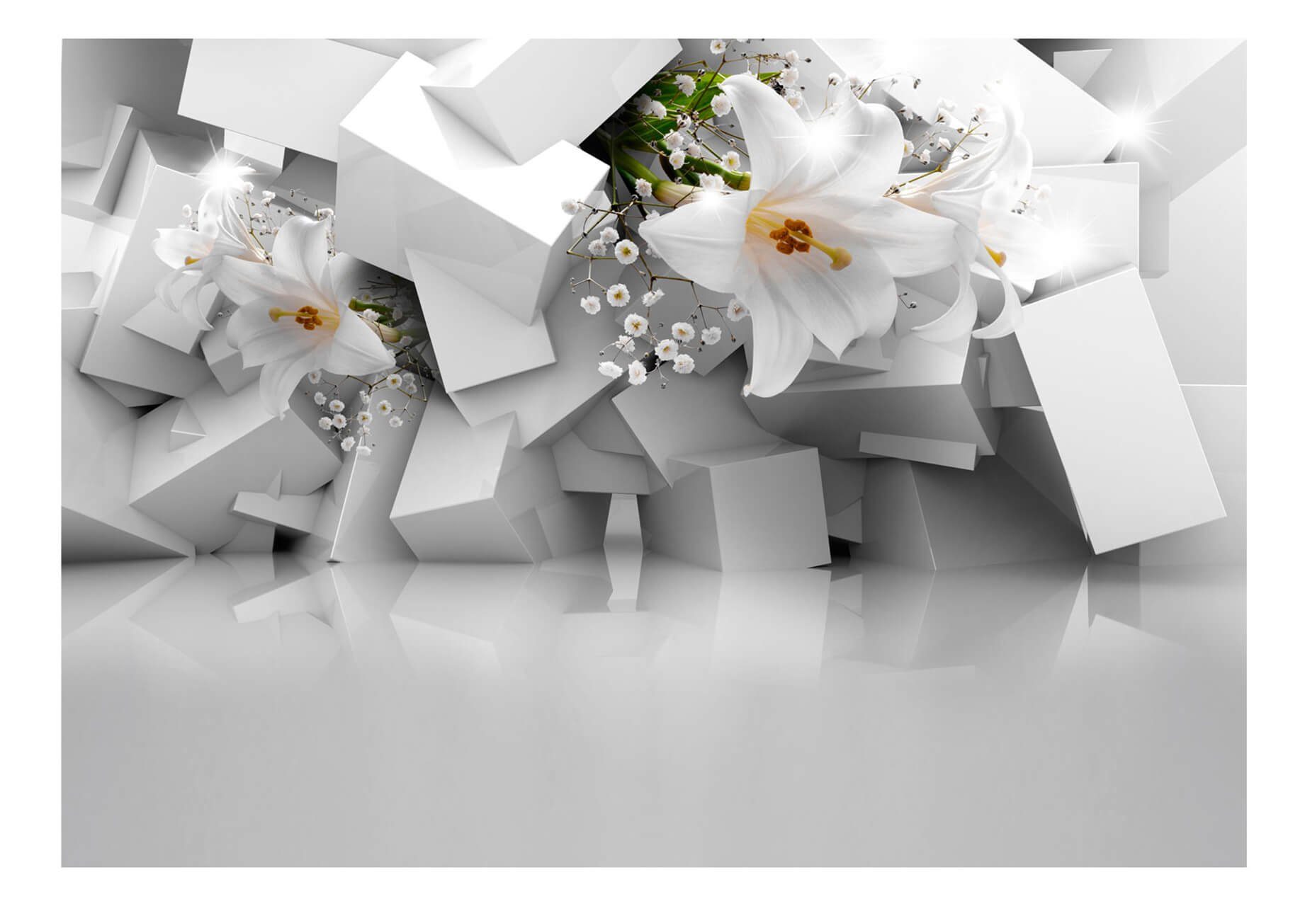 KUNSTLOFT Vliestapete Floral Breakout 0.98x0.7 m, matt, lichtbeständige Design Tapete