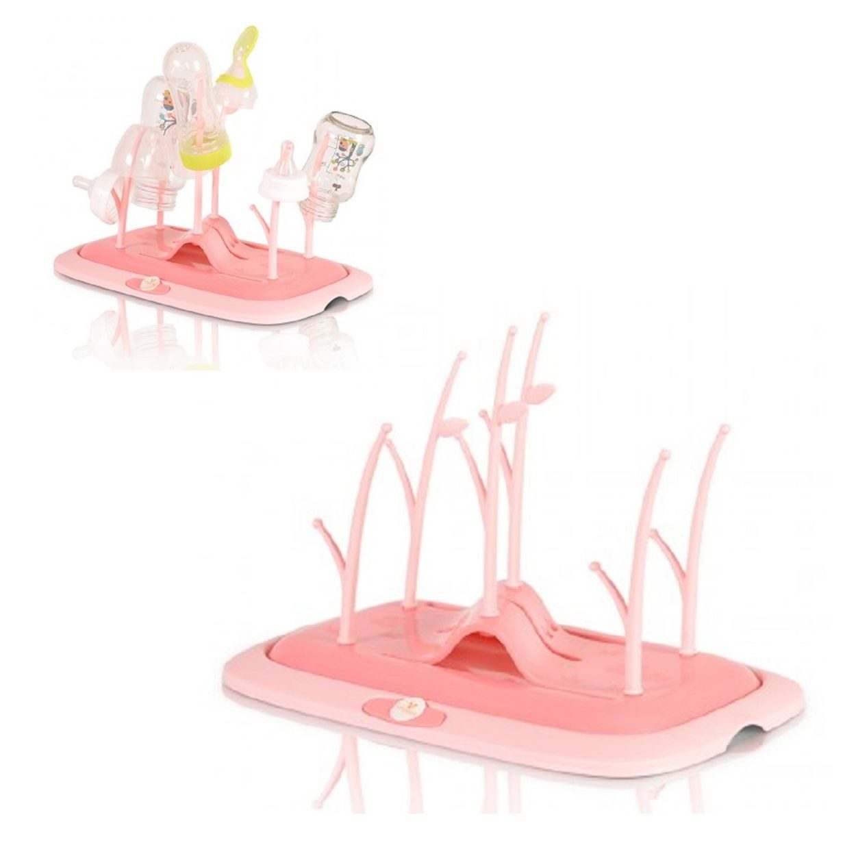 Cangaroo Babyflasche Flaschentrockner Coral, Kunststoff, Babyflaschen, Sauger, leicht zu reinigen, für unterwegs