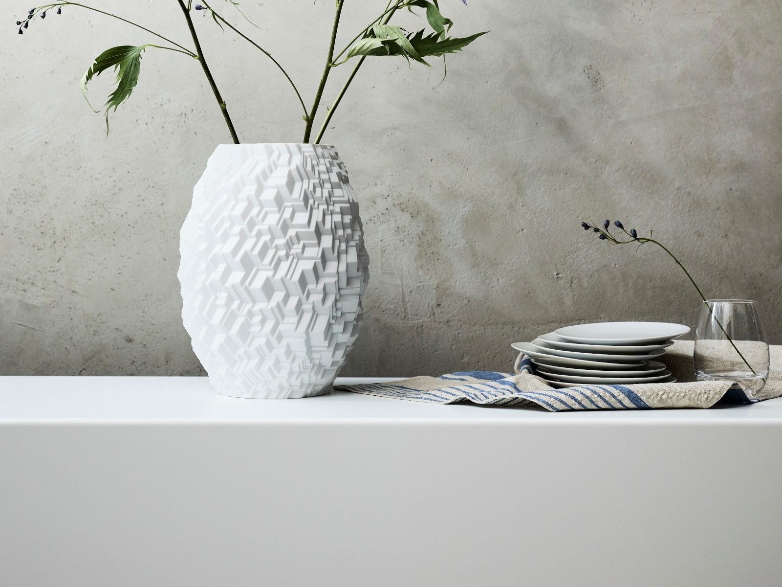 Rosenthal Dekovase Phi City weiss matt günstig online kaufen