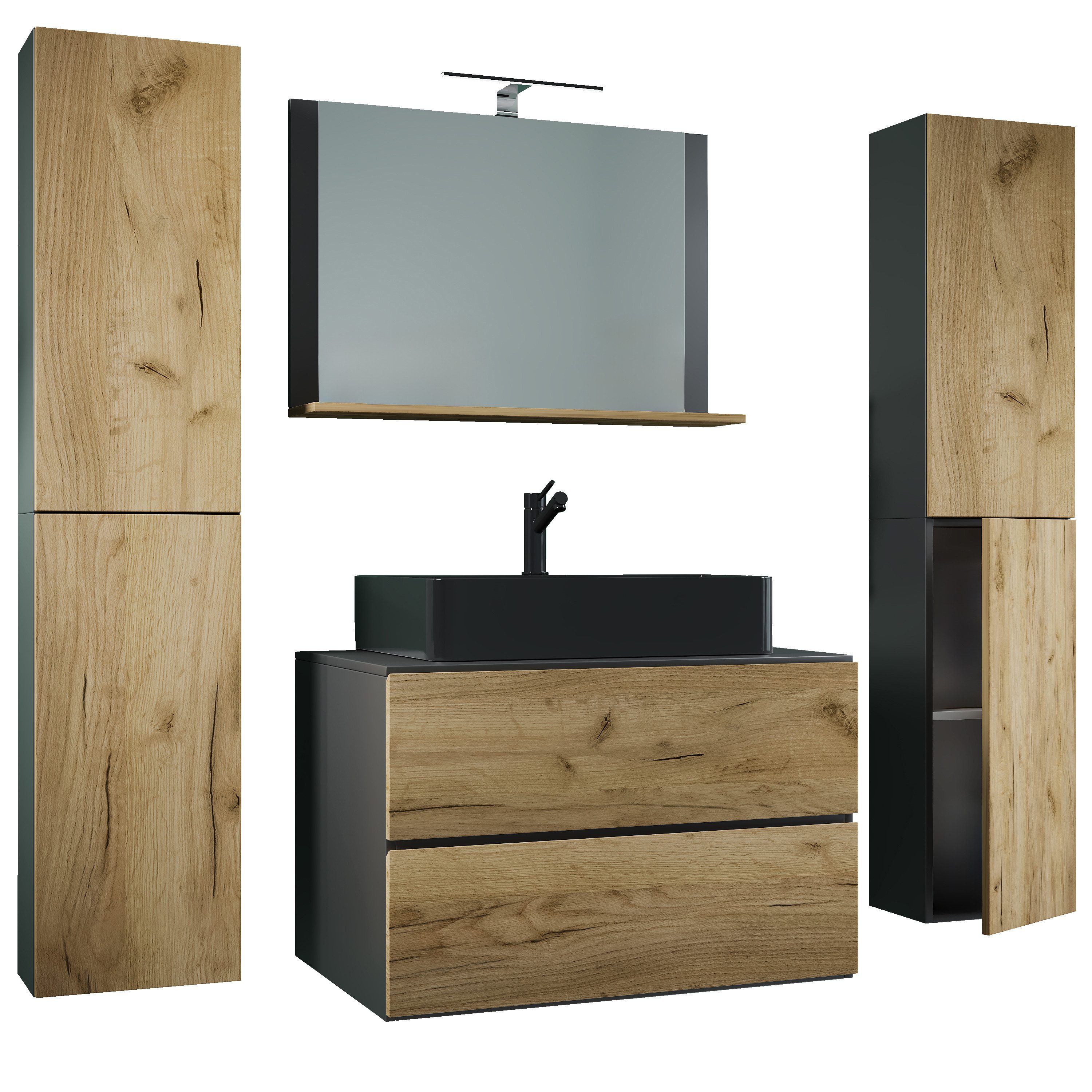 VCM Waschtisch 5-tlg Waschtisch Badmöbel 80cm günstig online kaufen