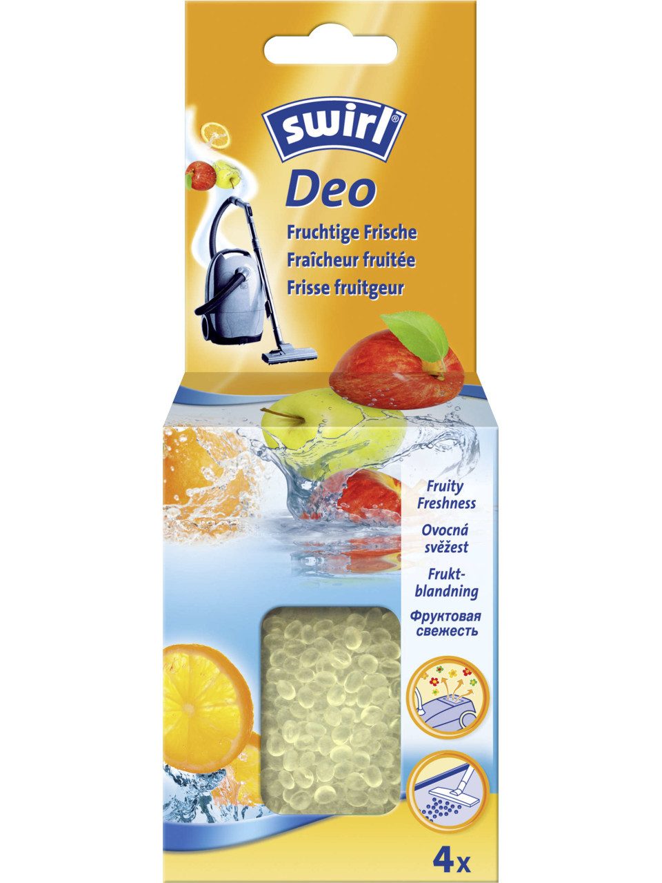Swirl Raumduft Swirl Deo für Staubsauger Fruchtige Frische -4 Beutel Staubsaugerduft von Swirl
