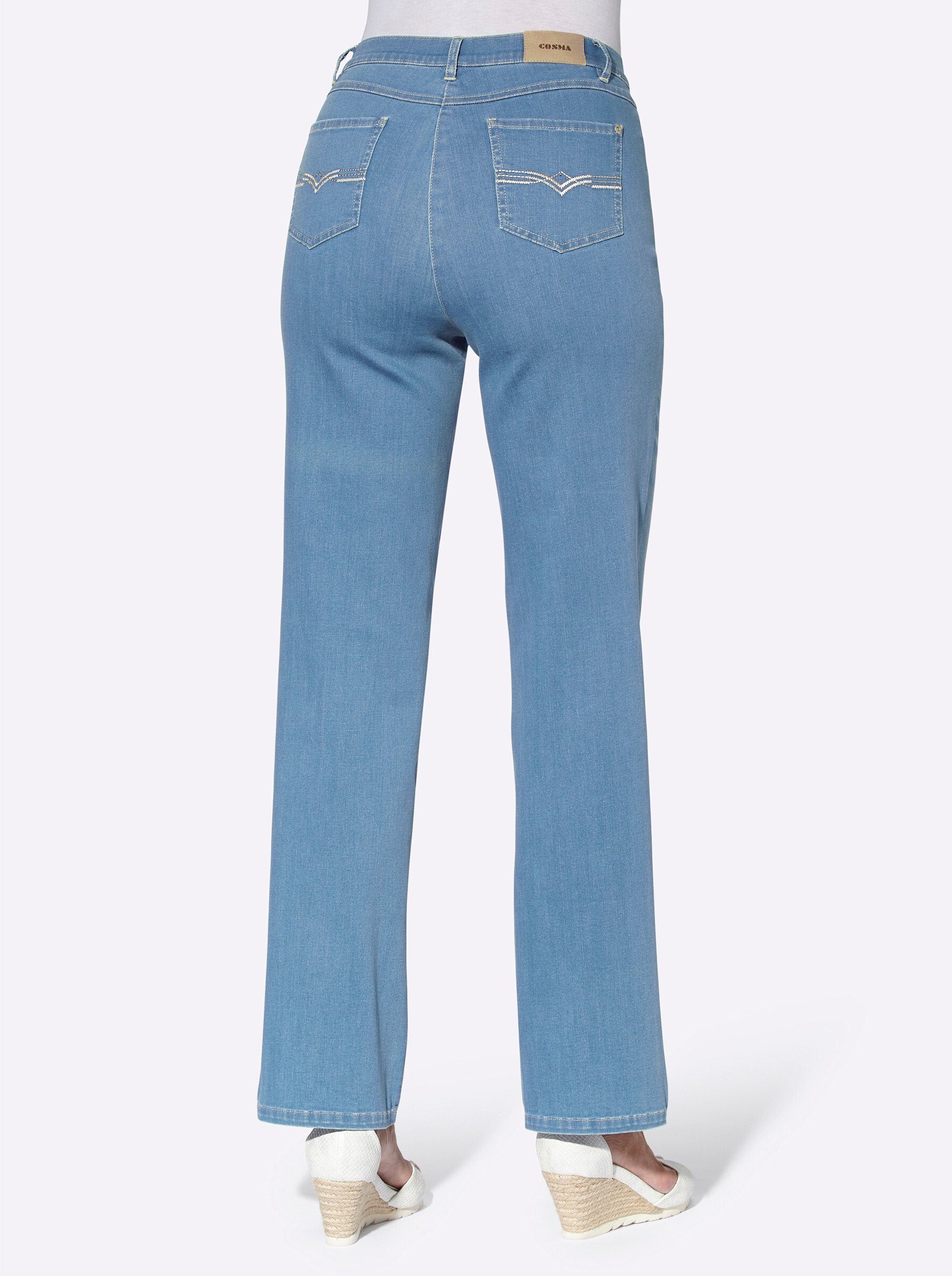 blue-bleached Jeans Bequeme Cosma