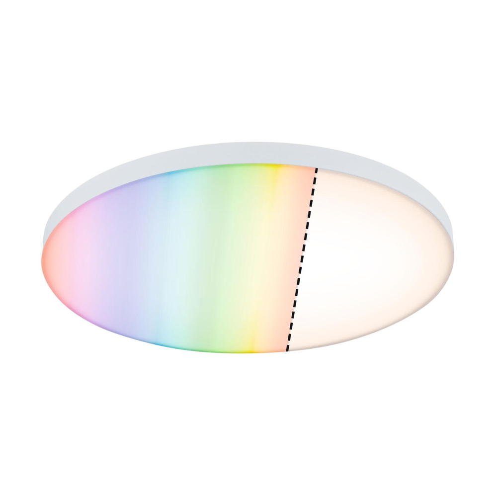 Paulmann LED Deckenleuchte Smarte LED Zigbee Deckenleuchte Velora RGBW in Weiß 22W 2000lm, keine Angabe, Leuchtmittel enthalten: Ja, fest verbaut, LED, warmweiss, Deckenlampe, Deckenbeleuchtung, Deckenlicht