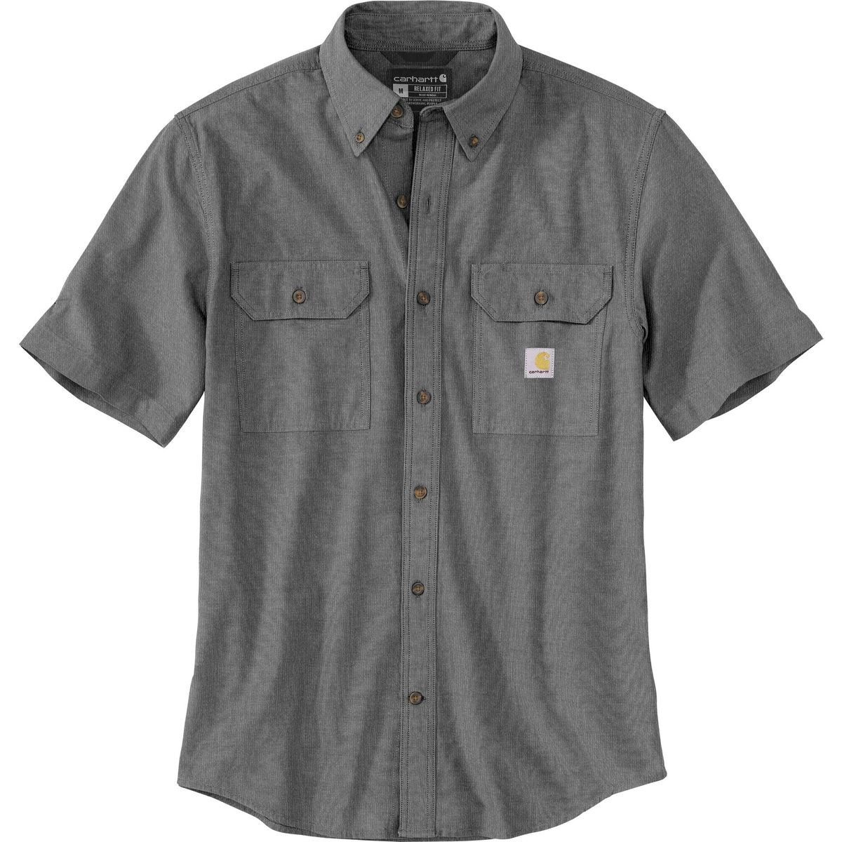 Carhartt Outdoorbluse Fort Loose SS Shirt Leichtes, vorgewaschenes Herren-Chambray-Hemd mit Loose Fit und
