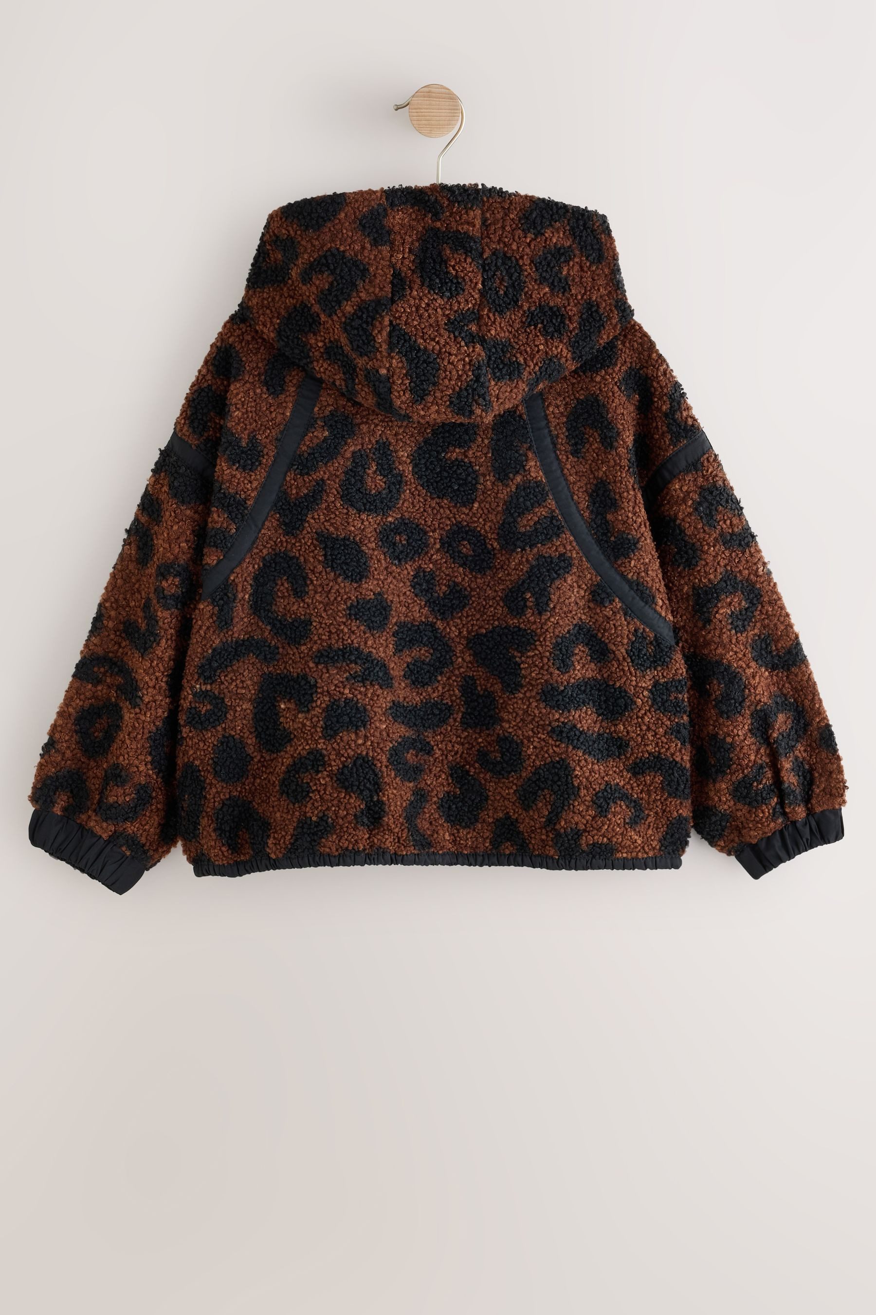Next Kapuzenfleecejacke Borg-Jacke mit Kapuze und Reißverschluss (1-St) – Bild 2 von 5