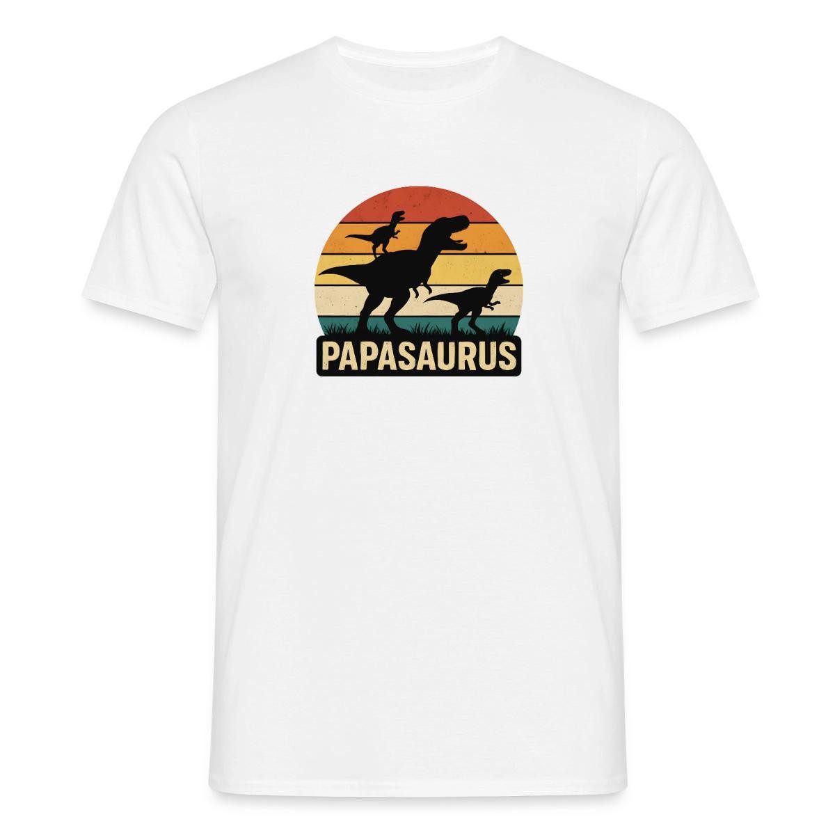 T-Shirt Papasaurus Dino Papa Männer T-Shirt