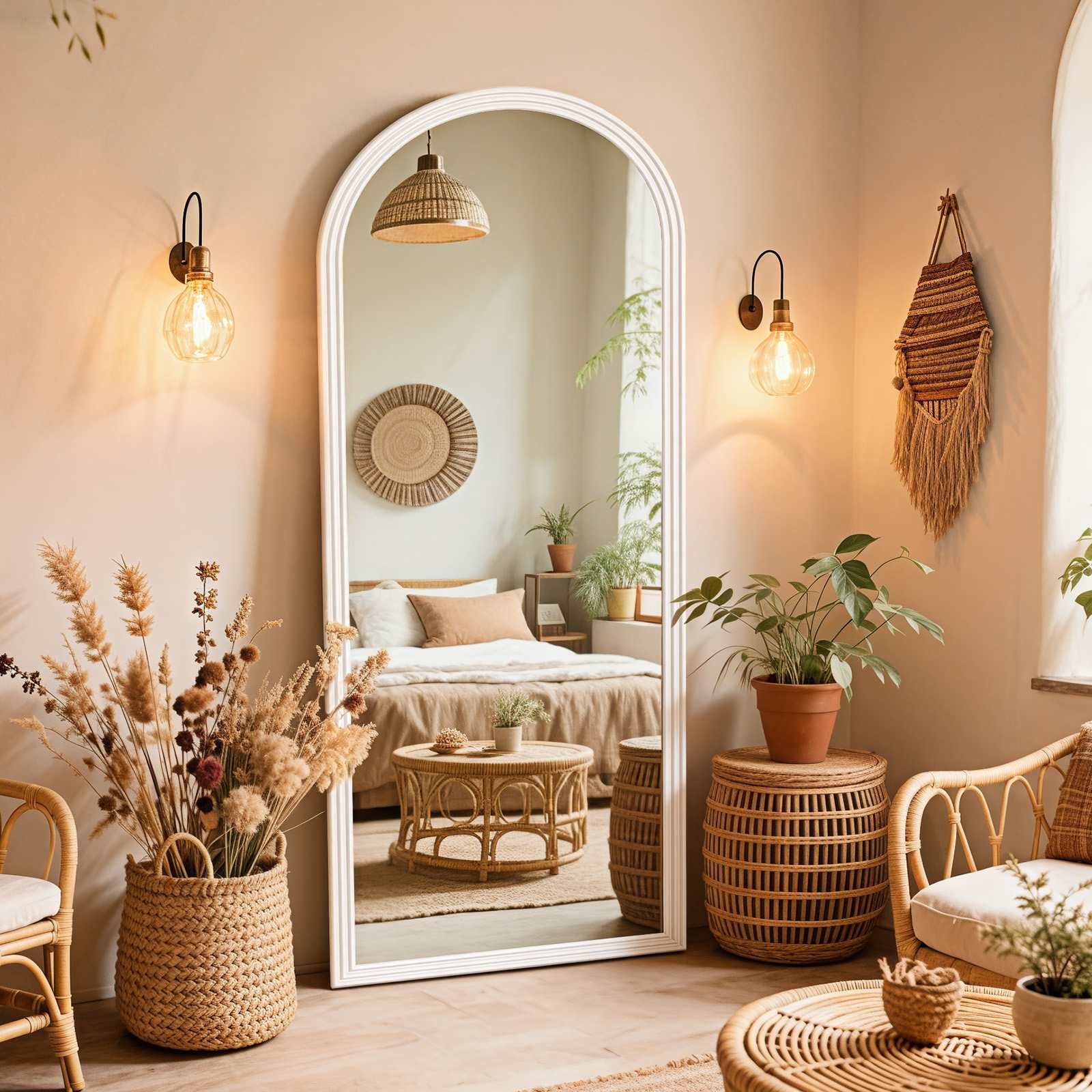 Yemaster Ganzkörperspiegel Ganzkörperspiegel 160x50 cm aus massivem Holz mi günstig online kaufen