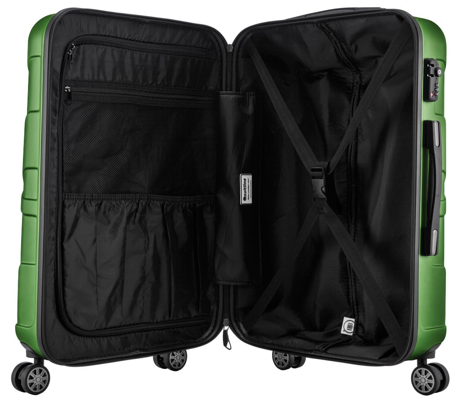 Suitline Handgepäckkoffer S1, 4 Rollen, Trolley 55x35x20 cm Bordgepäck Koffer Doppelrollen 34 L