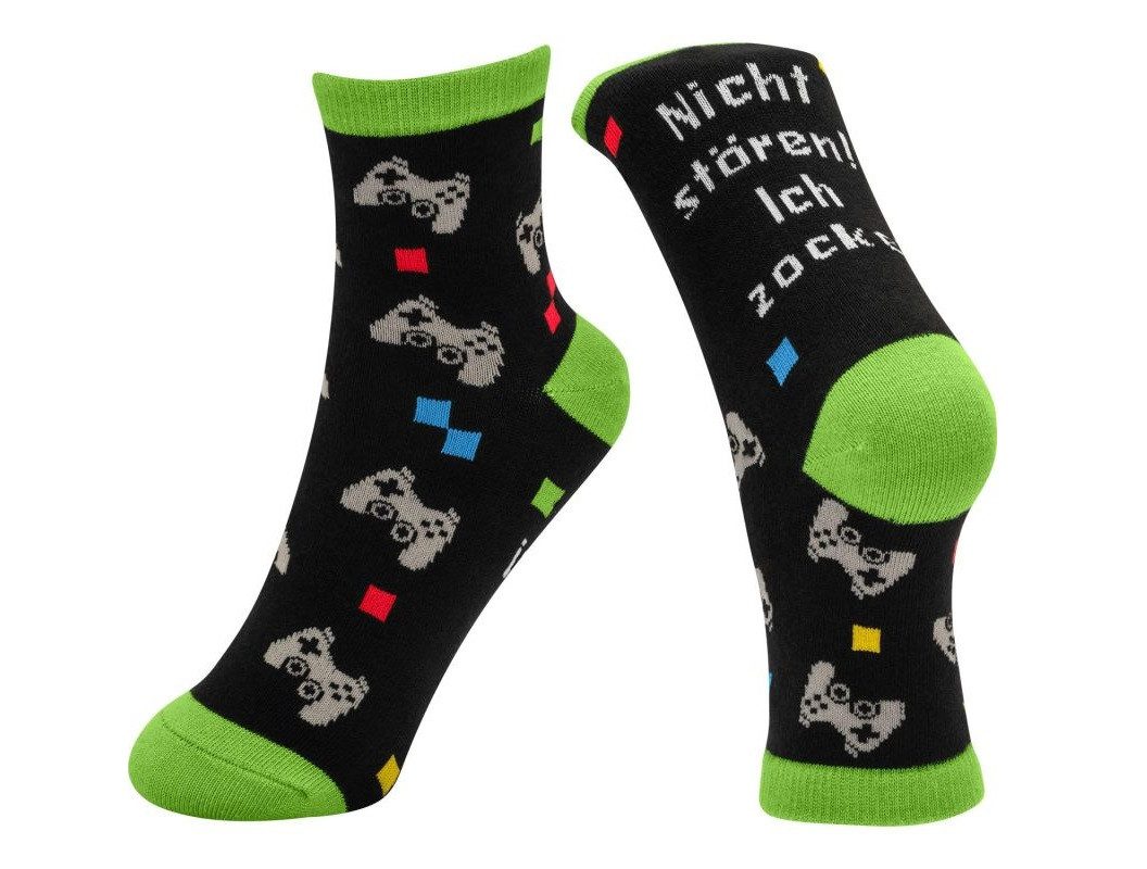 Socken Sheepworld Damen Socken Zaubersocken Gr 36-40 Geschenk Ich Zocke Grün