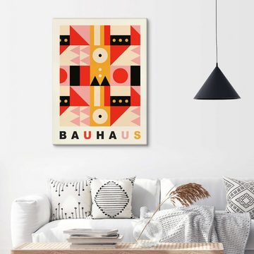 Posterlounge Leinwandbild Exhibition Posters, Bauhaus No 1, Wohnzimmer Grafikdesign