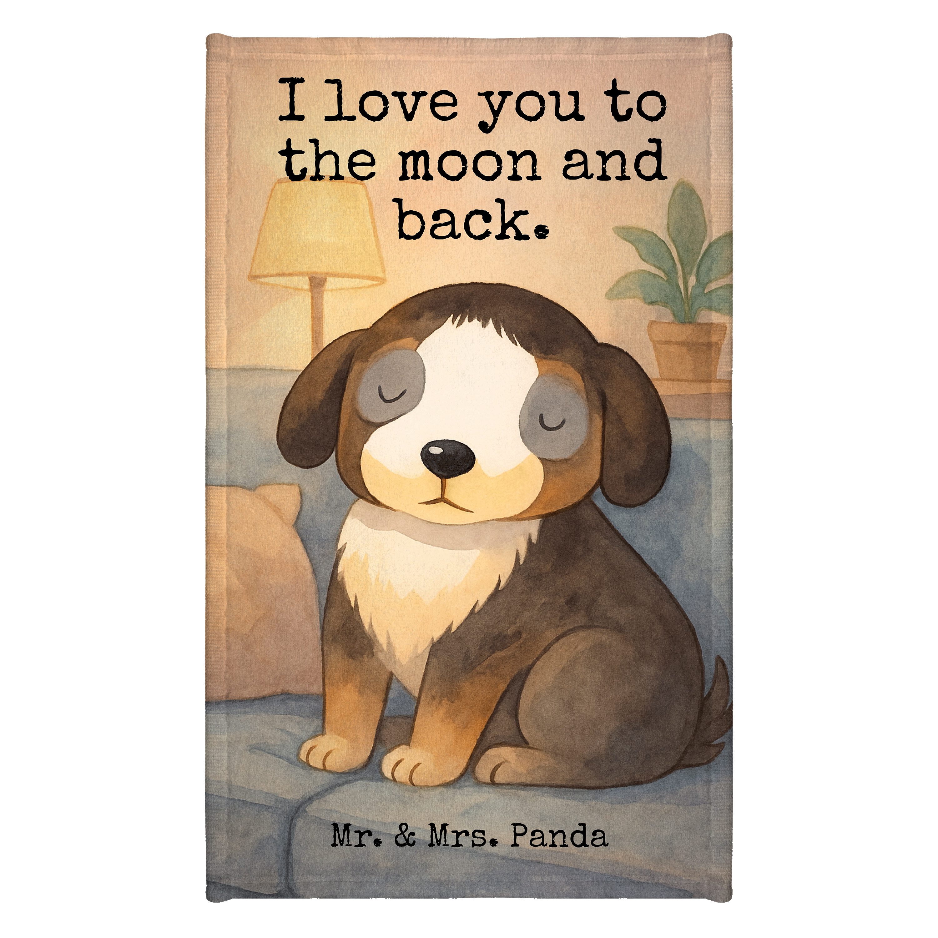 Mr. & Mrs. Panda Handtuch Hund Entspannen Design, Handtuch, Weiß, Verliebt, Liebe, Sprüche, Süß, Kunstfaser (Packung), Handtuch badezimmer handtuch Baumwollhandtuch