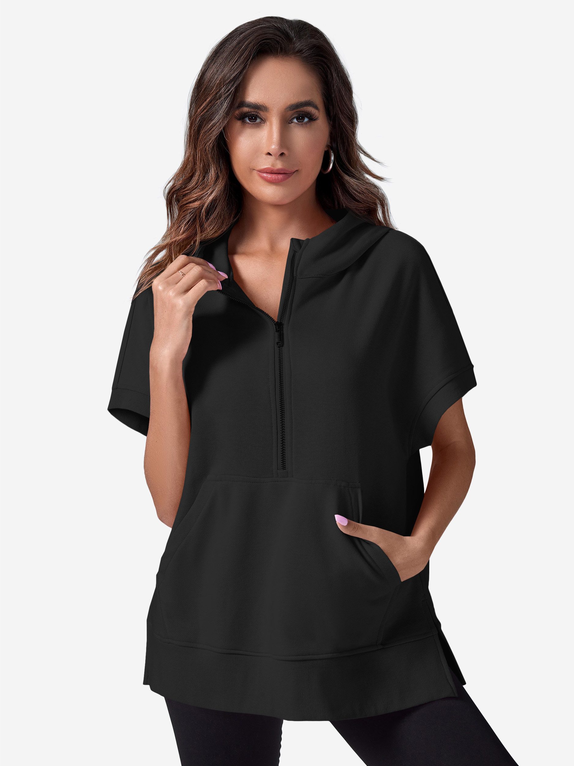 Imily Bela Sweatshirt Damen Kurzarm-Freizeitpullover (Packung, 1-tlg., 1per günstig online kaufen