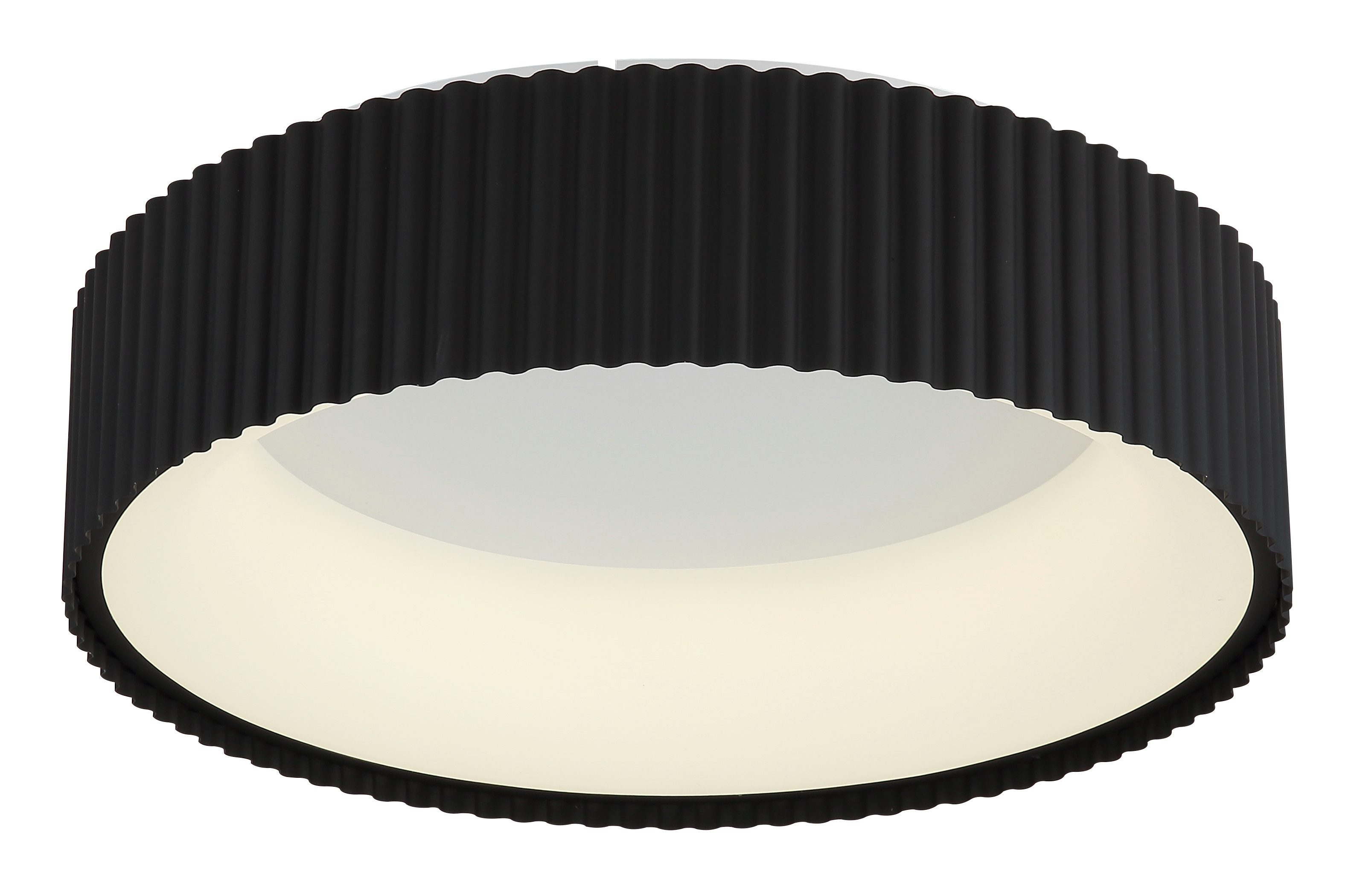 GLOBO LIGHTING Deckenleuchte KEMP, LED fest integriert, LED Deckenleuchte weiß matt mit schwarz matt, dimmbar, Memory