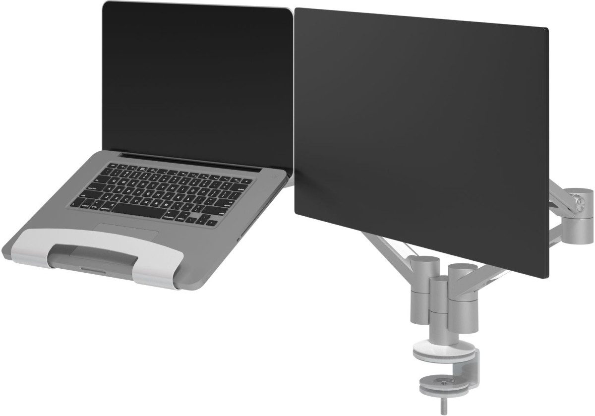 Dataflex Monitor-Halterung Doppel-Monitorarm Viewlite plus Bohrlochbefestigung 652 silber
