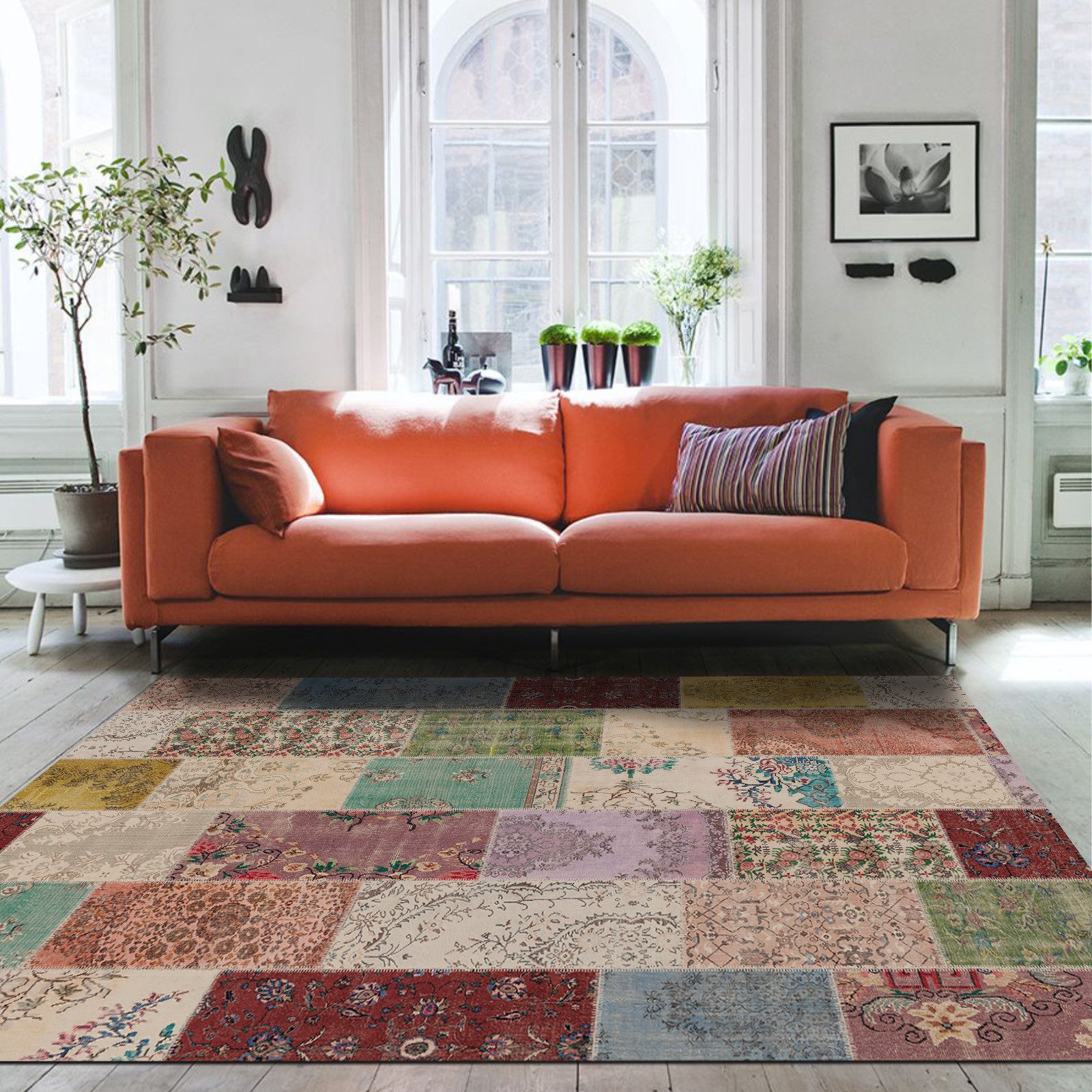 Bamyum Teppich AFRA Teppich mit Chenille-Druck, Waschbarer, Antibakteriell günstig online kaufen